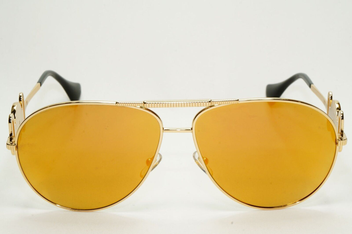 Versace Sunglasses Gold Mirror Large Metal Pilot MOD VE 2249 1002/7P 65mm