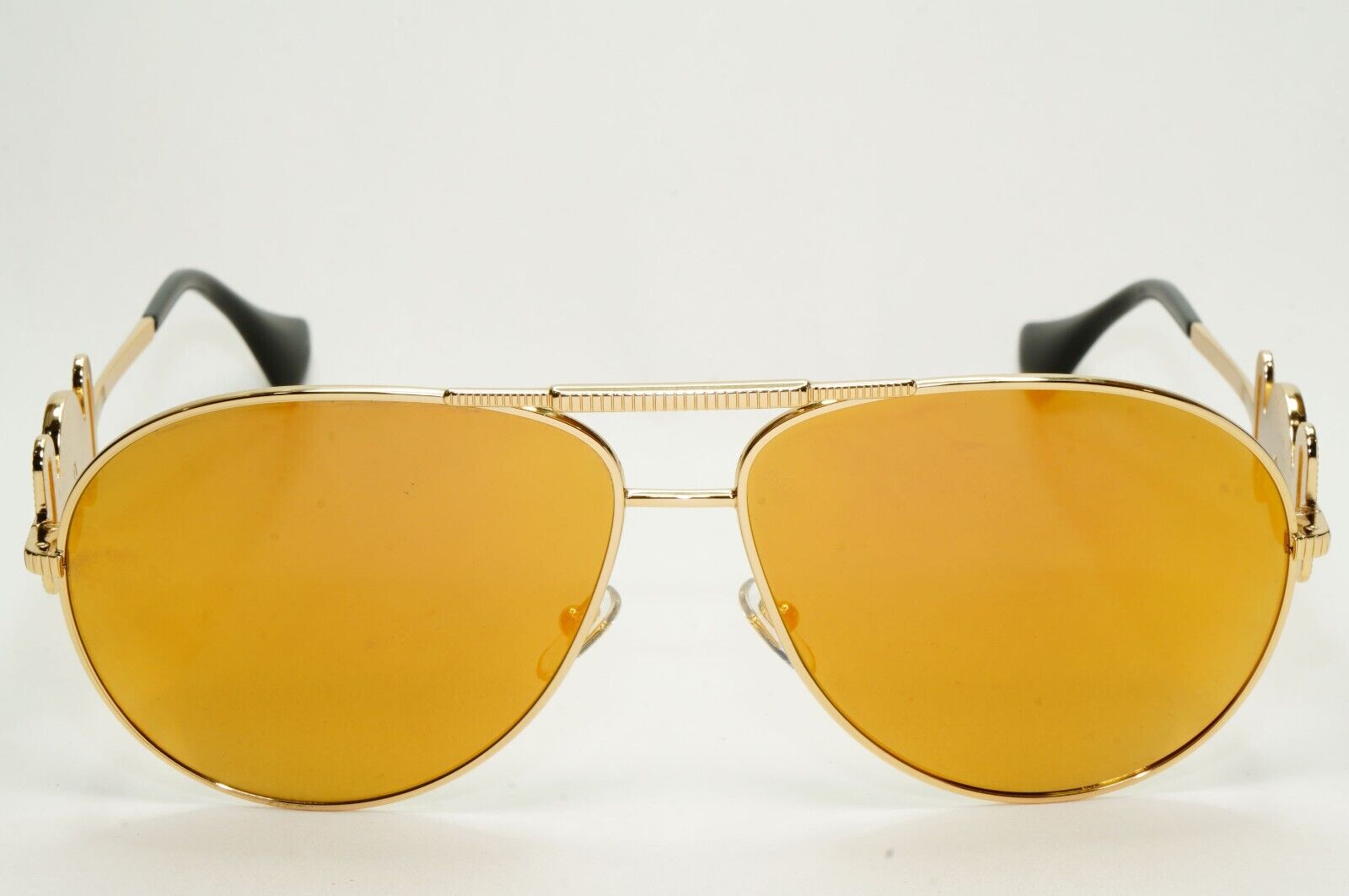 Versace Sunglasses Gold Mirror Large Metal Pilot MOD VE 2249 1002/7P 65mm