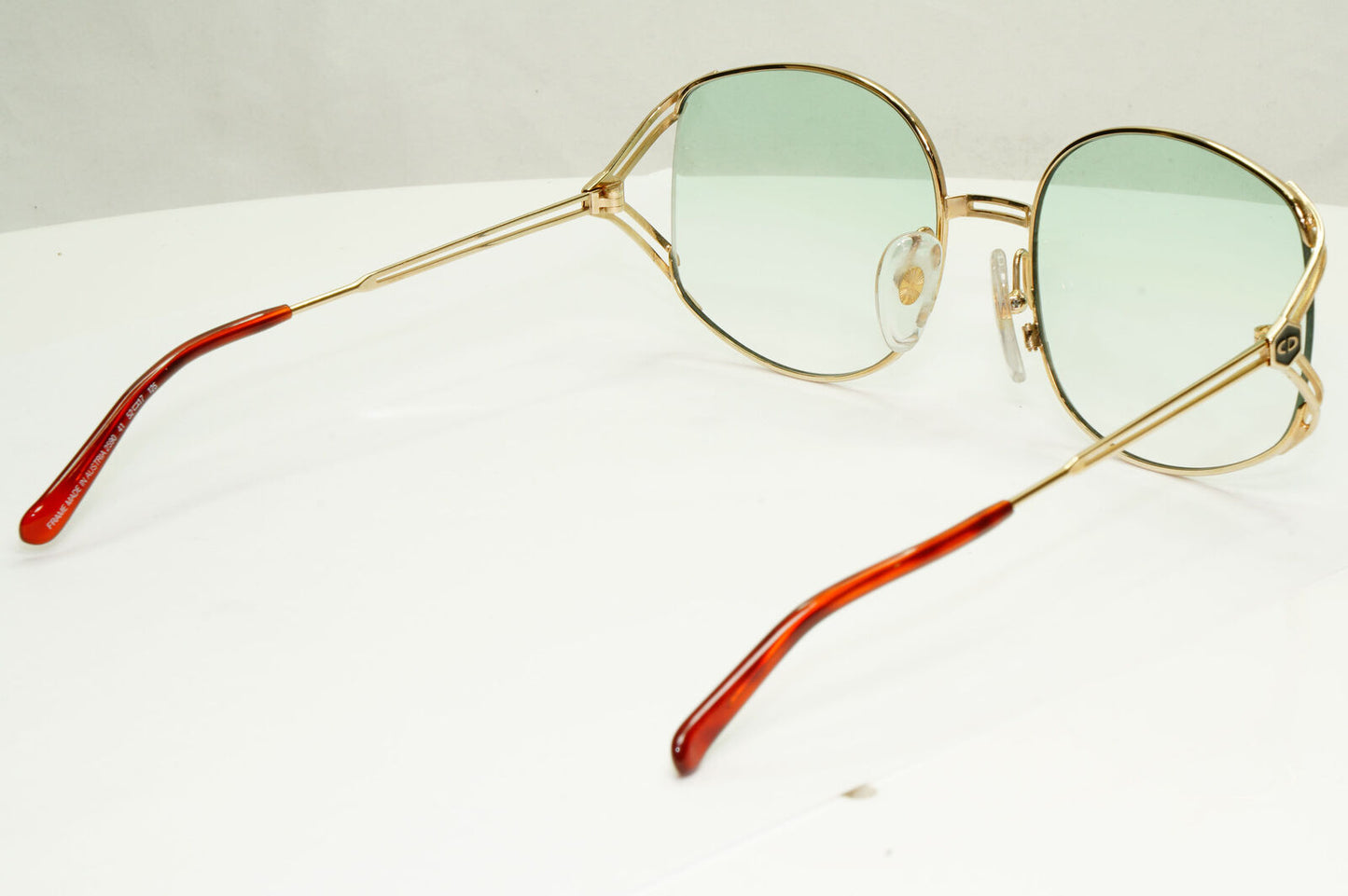 Dior Austria 1990s Sunglasses Vintage Gold Green Gradient Womens 2590 41 020822