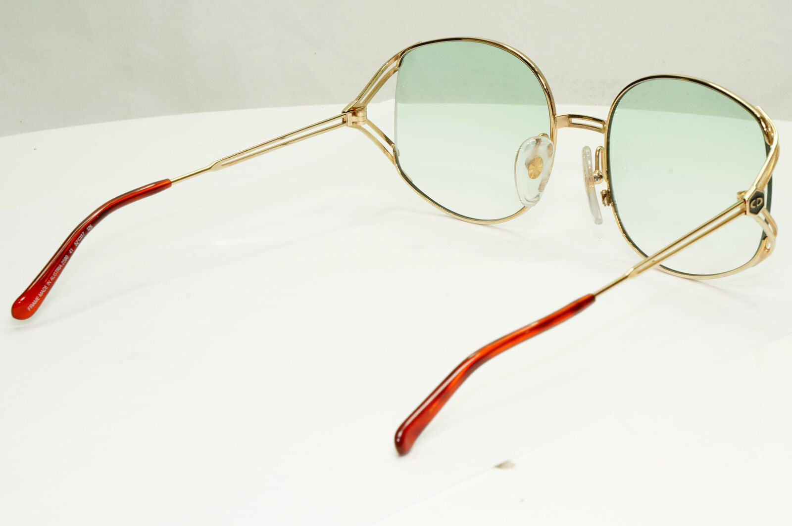Dior Austria 1990s Sunglasses Vintage Gold Green Gradient Womens 2590 41 020822