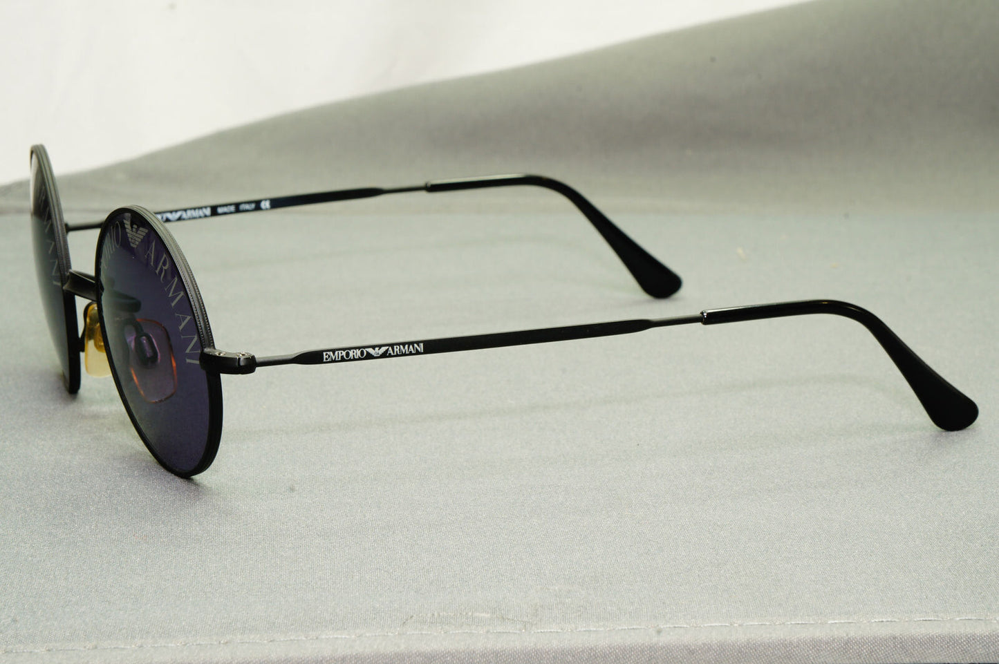 Emporio Armani 1997 Vintage Sunglasses Round Lens Logo Print Iconic 025-S 706