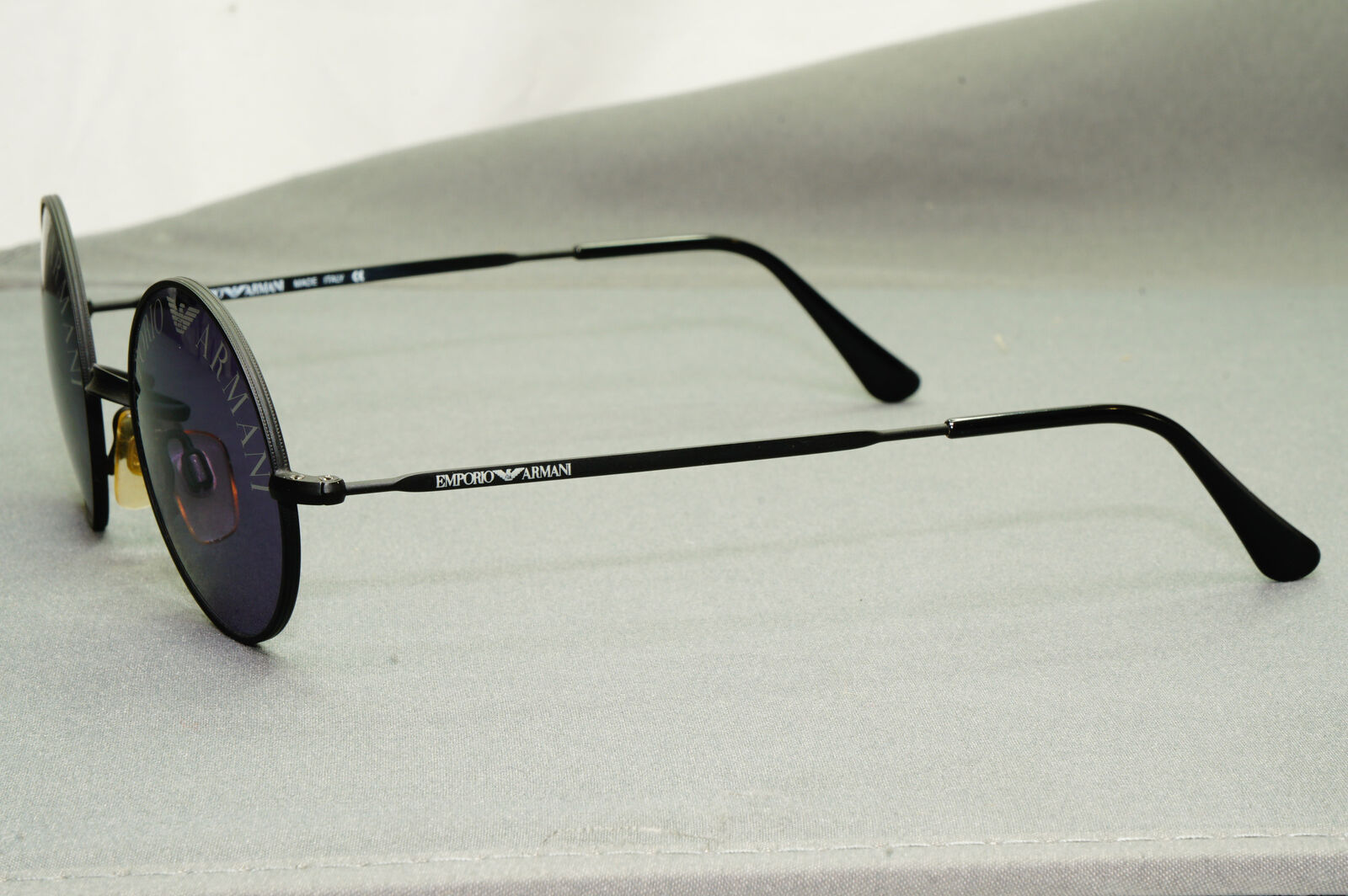 Emporio Armani 1997 Vintage Sunglasses Round Lens Logo Print Iconic 025-S 706