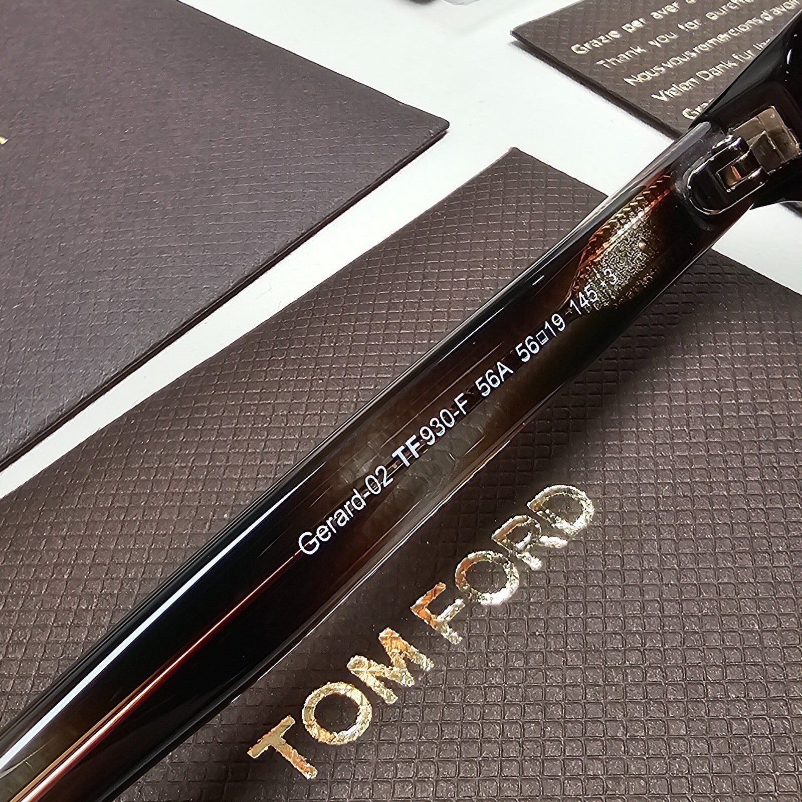 Tom Ford Sunglasses Gerard-02 Square Brown Tortoise Grey FT0930-F TF 930-F 56A