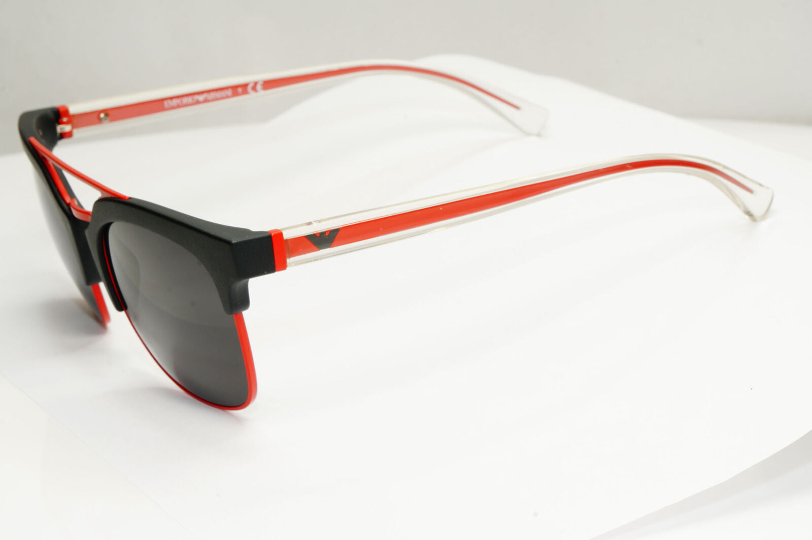 Emporio Armani Sunglasses Red Black Square Mens EA 4093 5042/87 141122