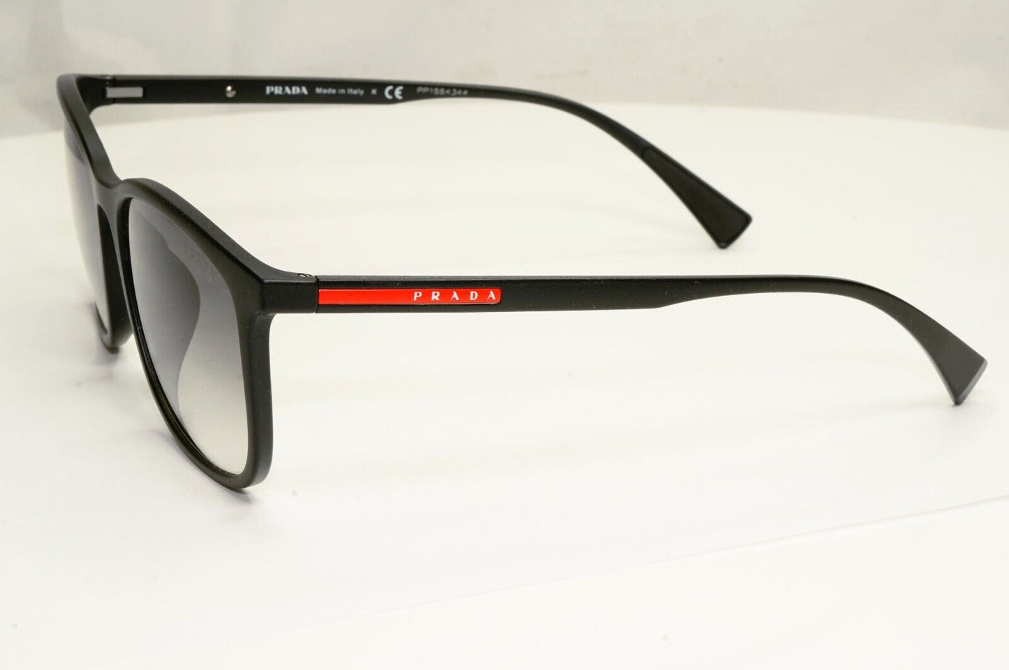 Prada Black Sunglasses Square Grey Gradient Lightweight PS01TS SPS 01T F DG0-0A7
