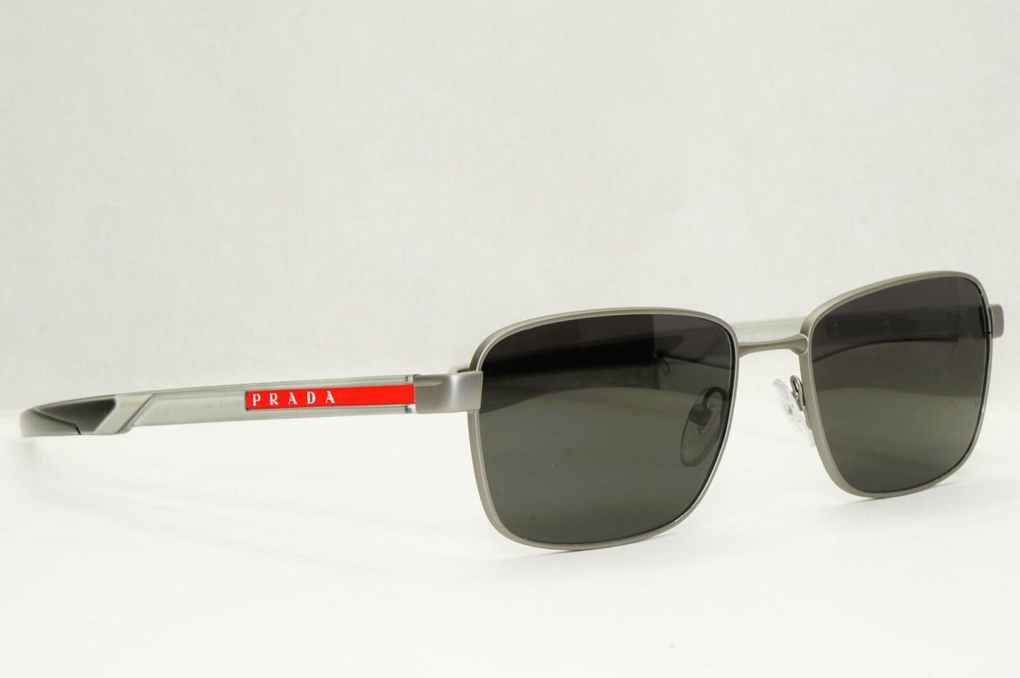 Prada Sunglasses Grey Black Red Stripe Mens PS54OV VPS 54O DG1-1O1 55mm