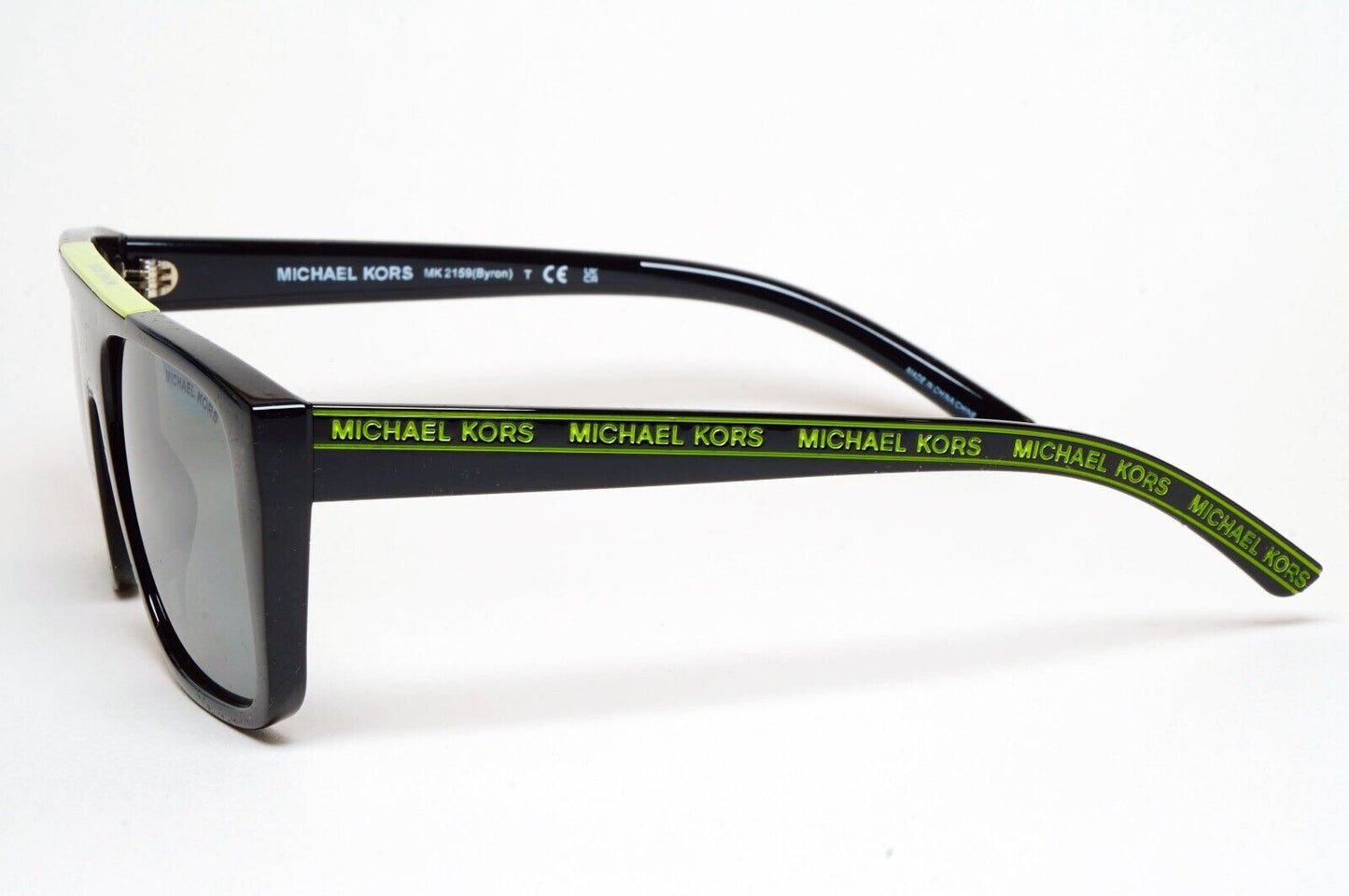 Michael Kors Sunglasses Black Square Grey Gunmetal Mirror MK 2159 Byron 3705/6G