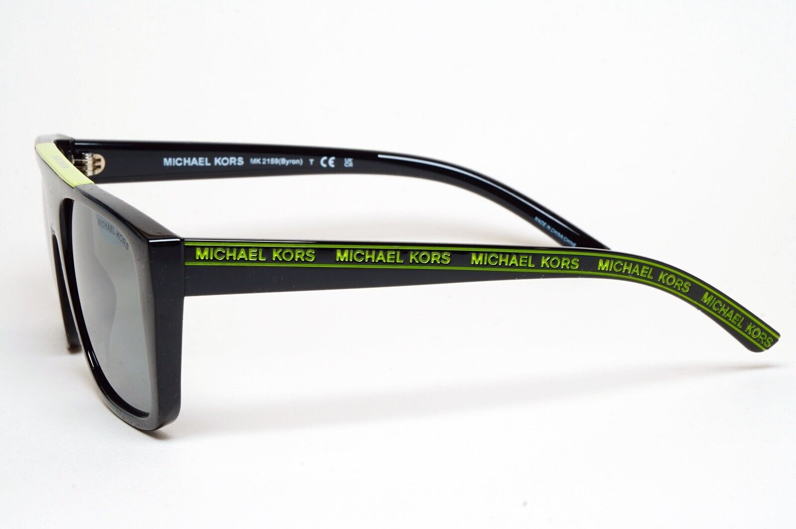 Michael Kors Sunglasses Black Square Grey Gunmetal Mirror MK 2159 Byron 3705/6G