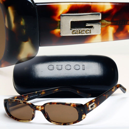 Gucci Sunglasses 1998 Vintage Brown Rectangle Small GG 2452/S 4TM 51mm 310125