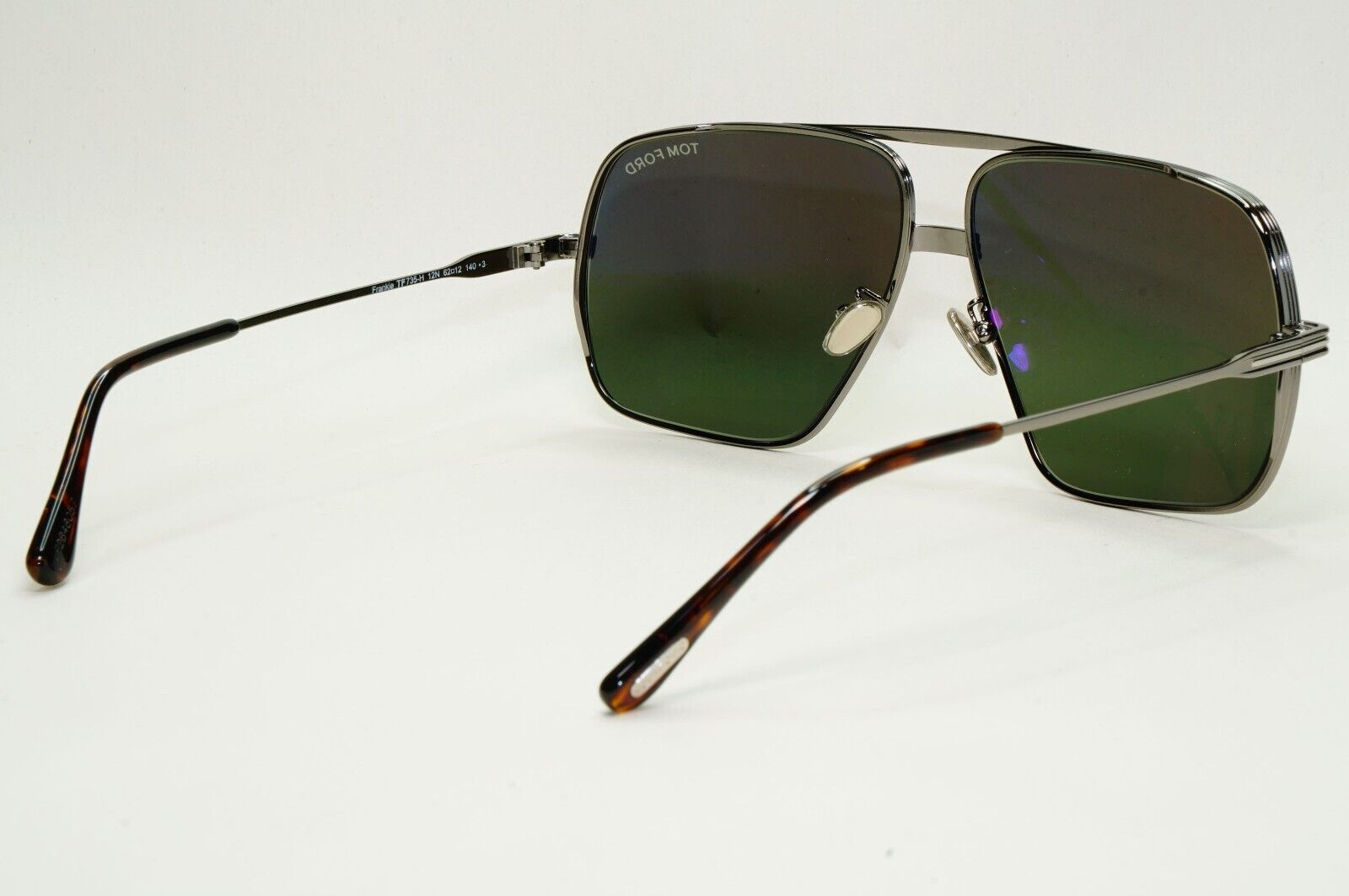 Tom Ford Sunglasses Frankie Gunmetal Grey Green Navigator FT0735-H TF 735-H 12N