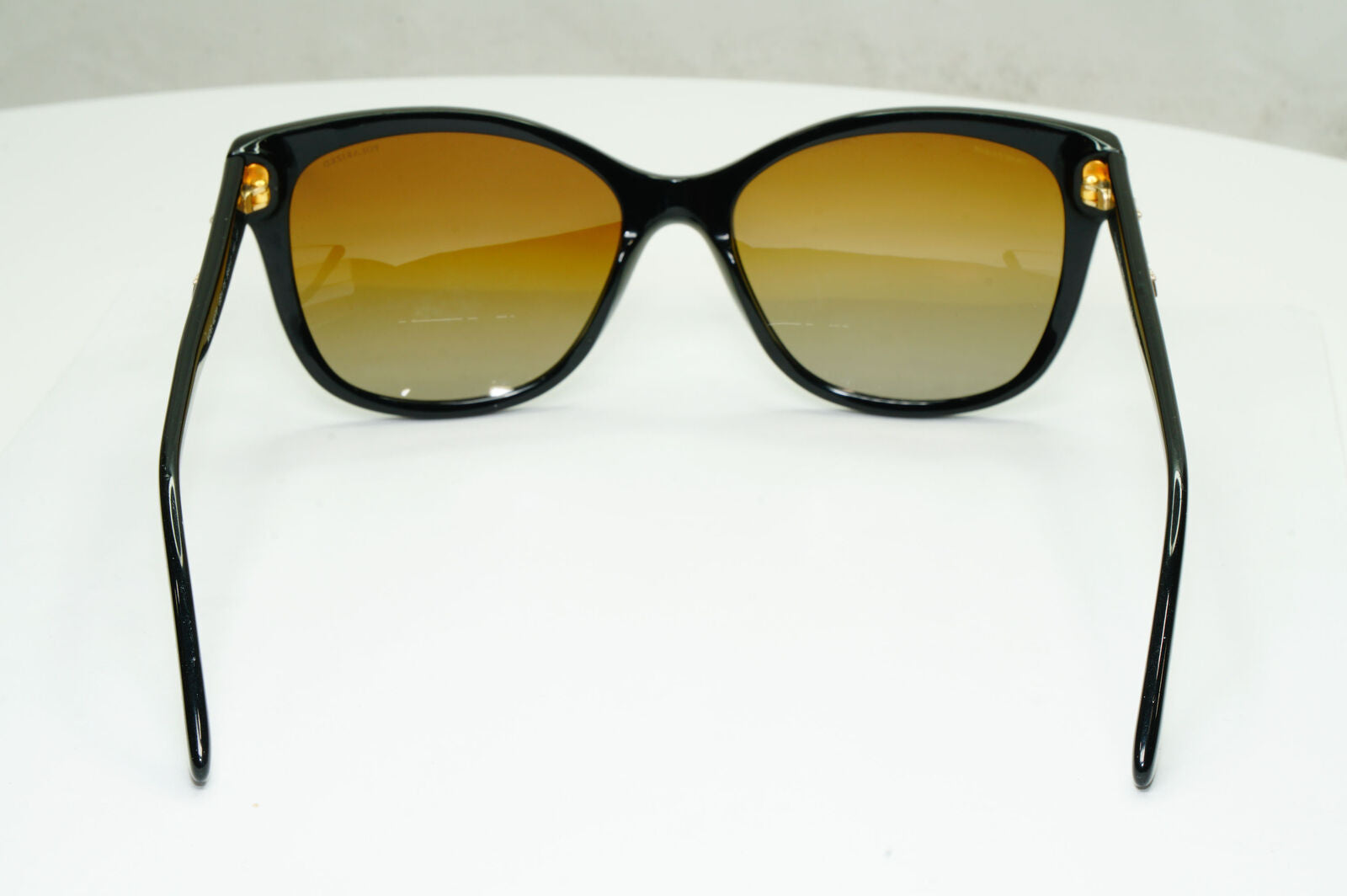 Versace 2013 Sunglasses Polarized Black Brown Gold Studs MOD 4270 GB1/T5 180323