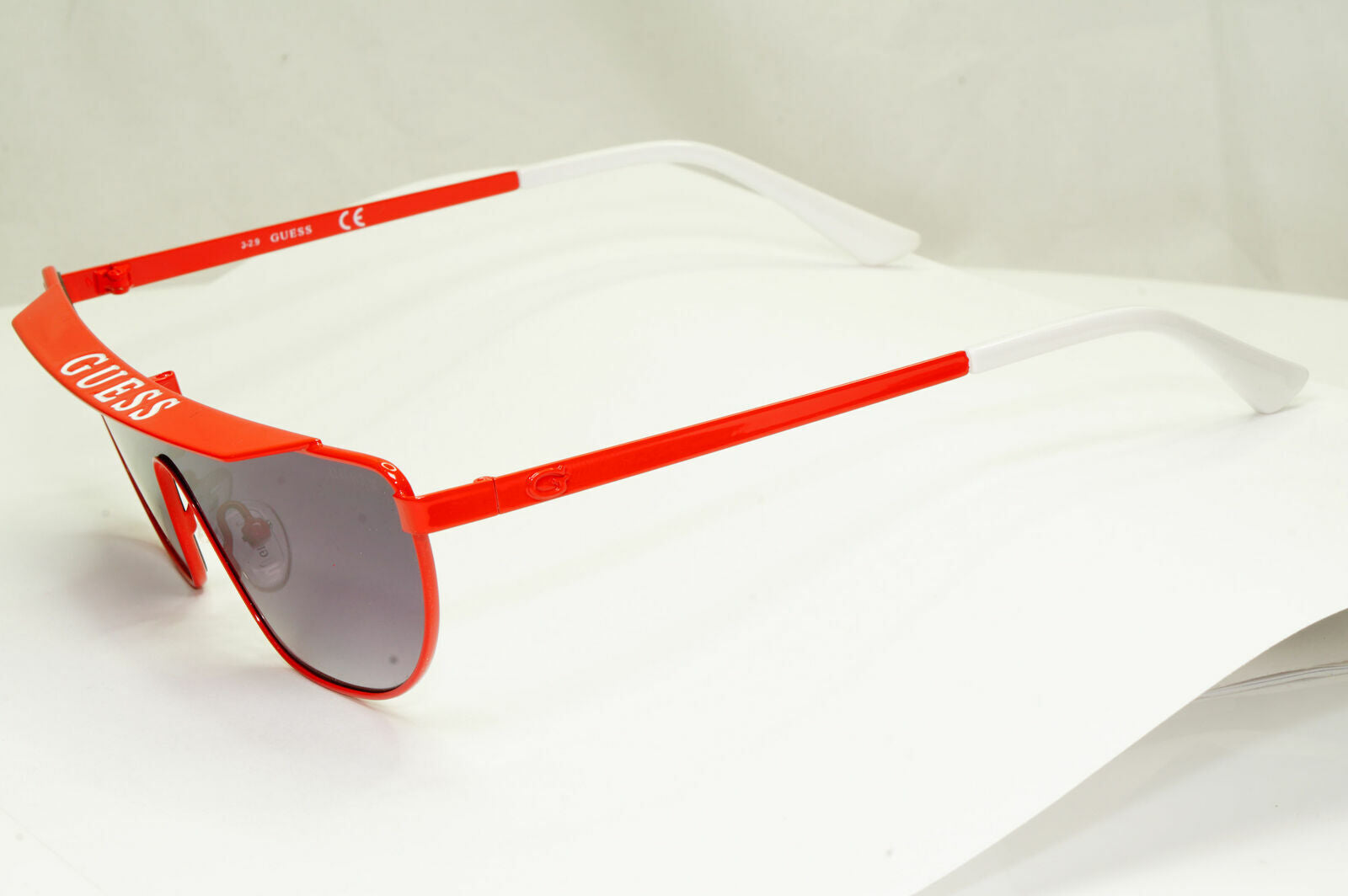 Guess Sunglasses Punk Visor Mens Womens Shield Red Black  GU 7677 66B Blogger