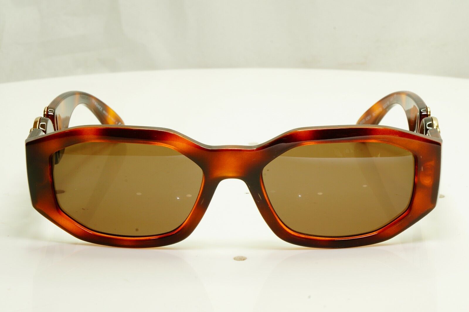 Versace Gold Medusa Brown Rectangle Mens Womens Sunglasses MOD 4361 5217/73