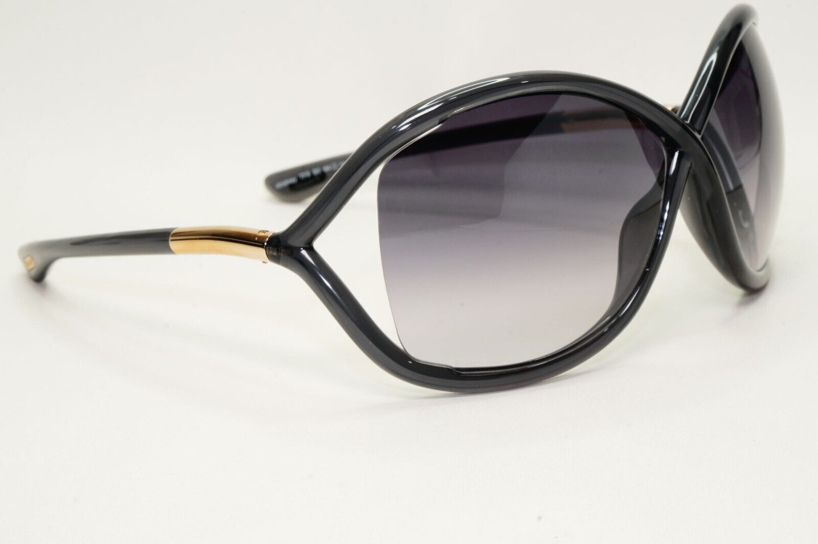 Tom Ford Sunglasses Whitney Grey Smoke Gradient Gold Wrap FT0009 TF 9 B5 64mm