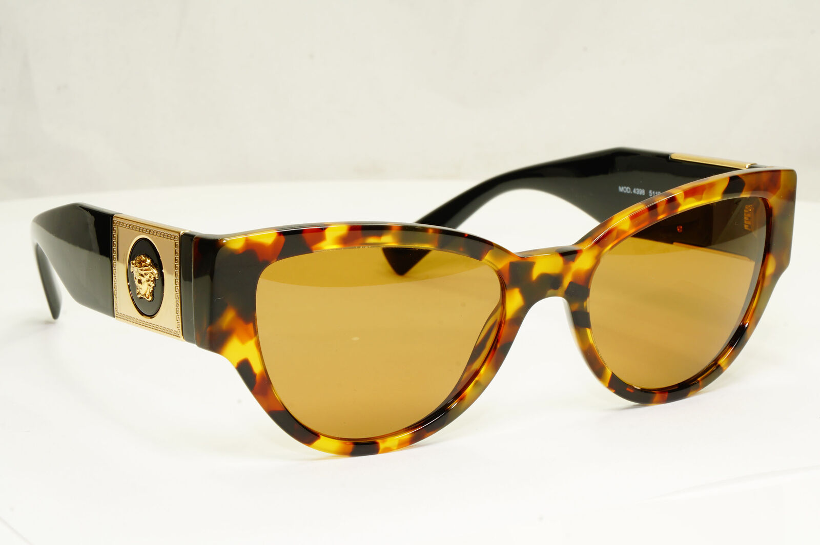 Authentic Versace Womens Gold Medusa Brown Black Square Sunglasses 4398 5119/73
