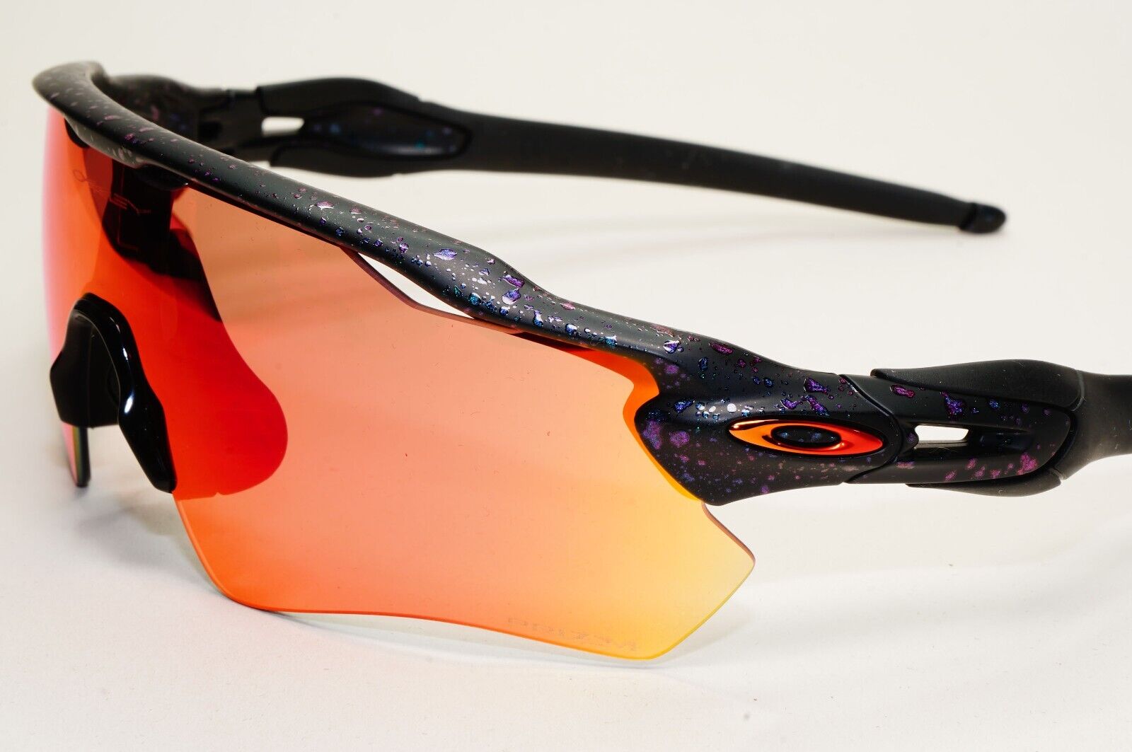 Oakley Sunglasses OO 9208 Radar EV Path Black Orange Colorshift Splatter E4