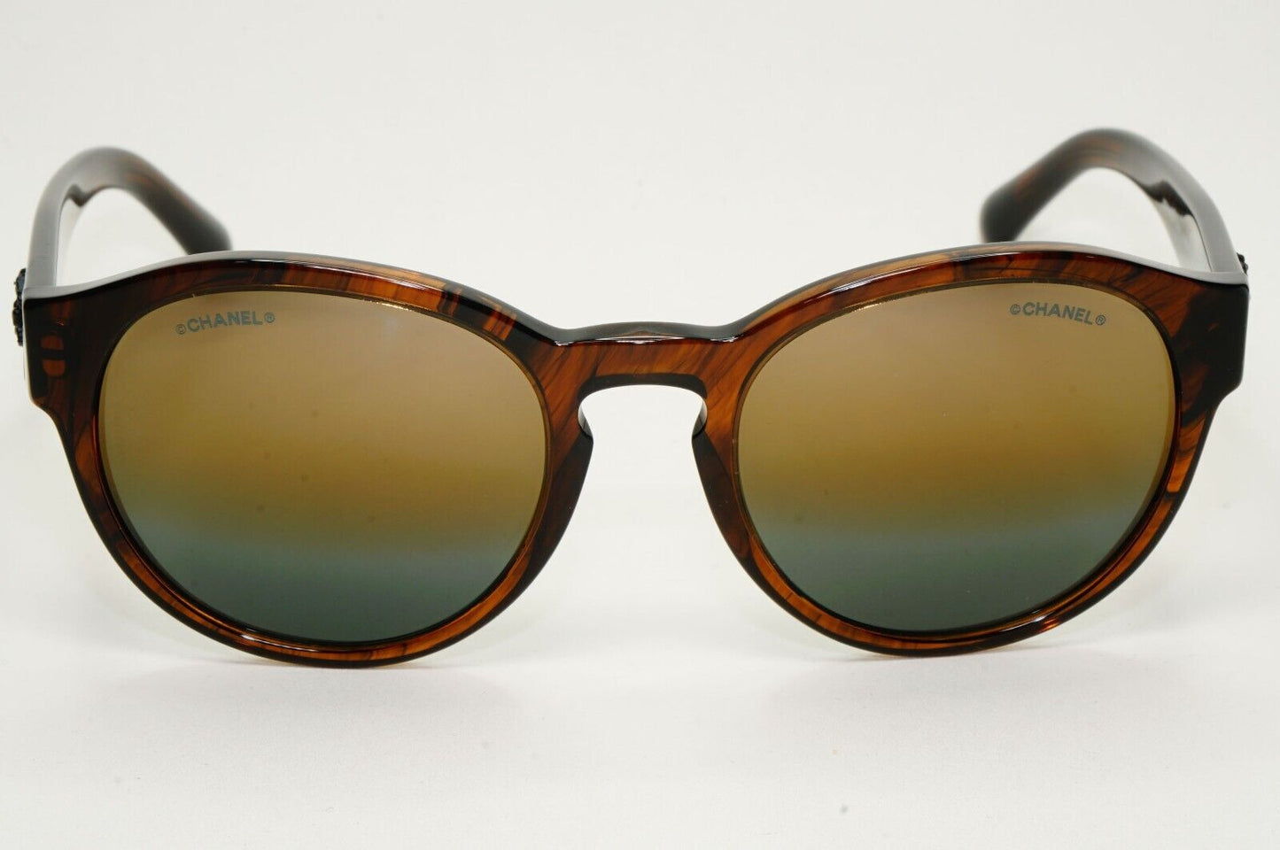 Chanel Sunglasses Brown Marble Gradient Teal Designer 5359 c.1569/Y9 54mm