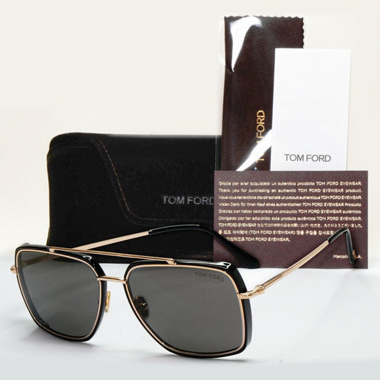 Tom Ford Sunglasses Lionel Polarised Gold Black Navigator FT0750 TF 750 01D 60mm