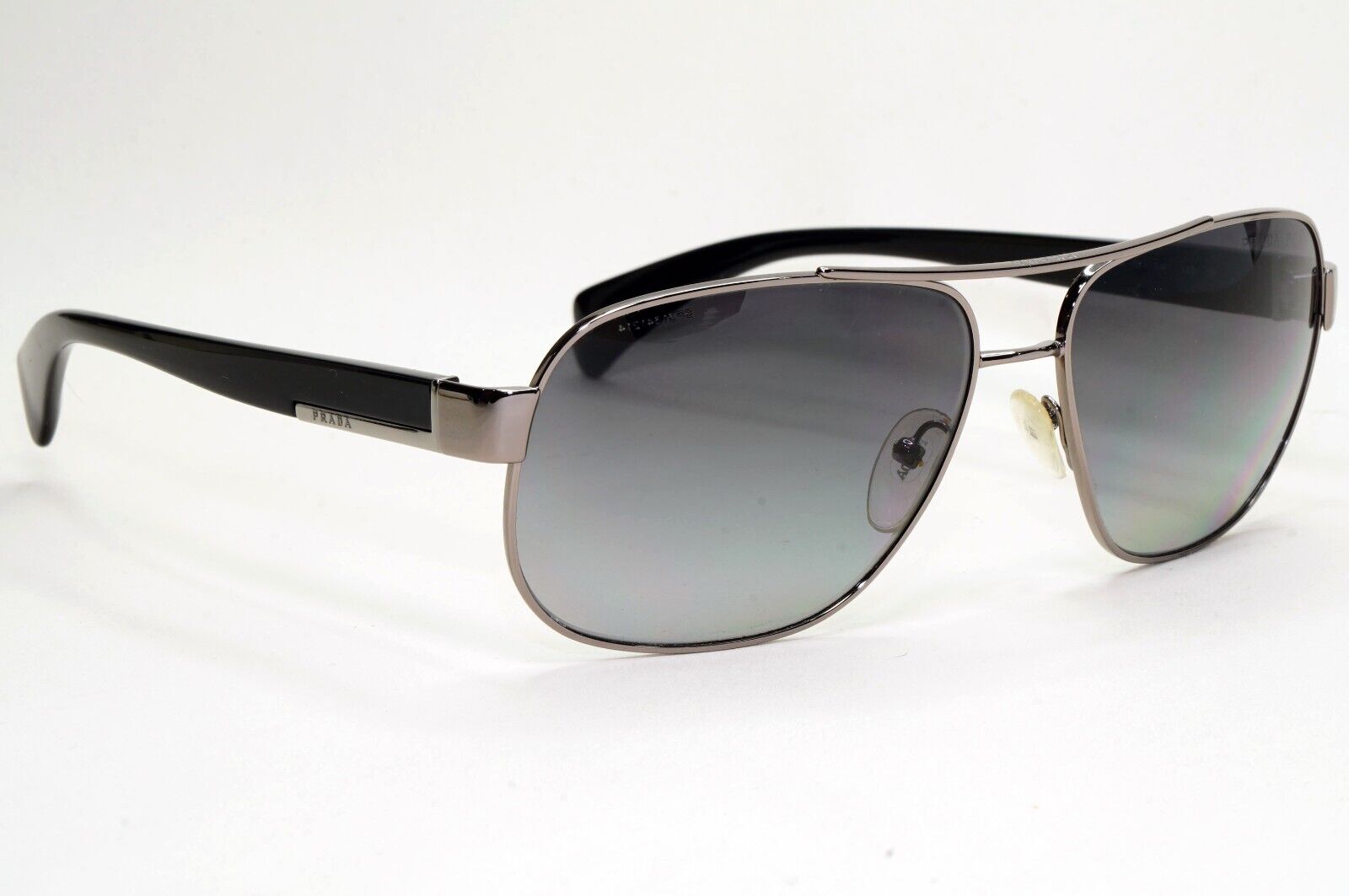 Prada Sunglasses Polarised Gunmetal Black Grey PR52PS SPR 52P 5AV-5W1 061024