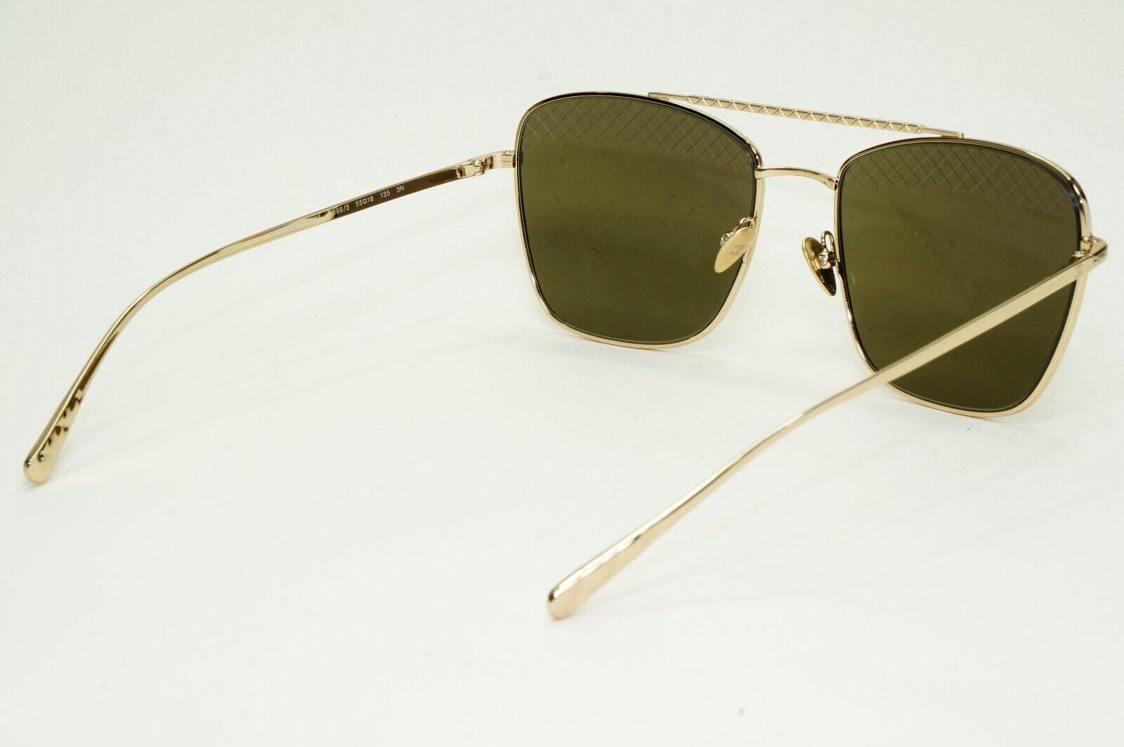 Chanel Sunglasses Gold Square Metal Navigator Pilot 4256 c.395/3 55mm