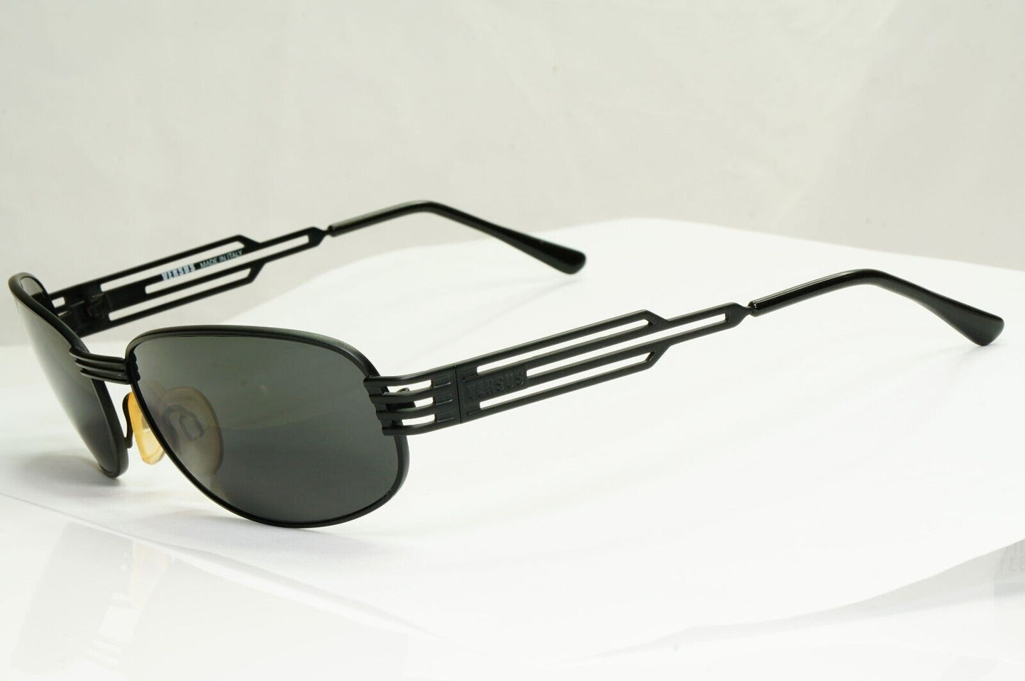 Versus 1996 by Gianni Versace Vintage Matte Black Sunglasses MOD F36 COL 028