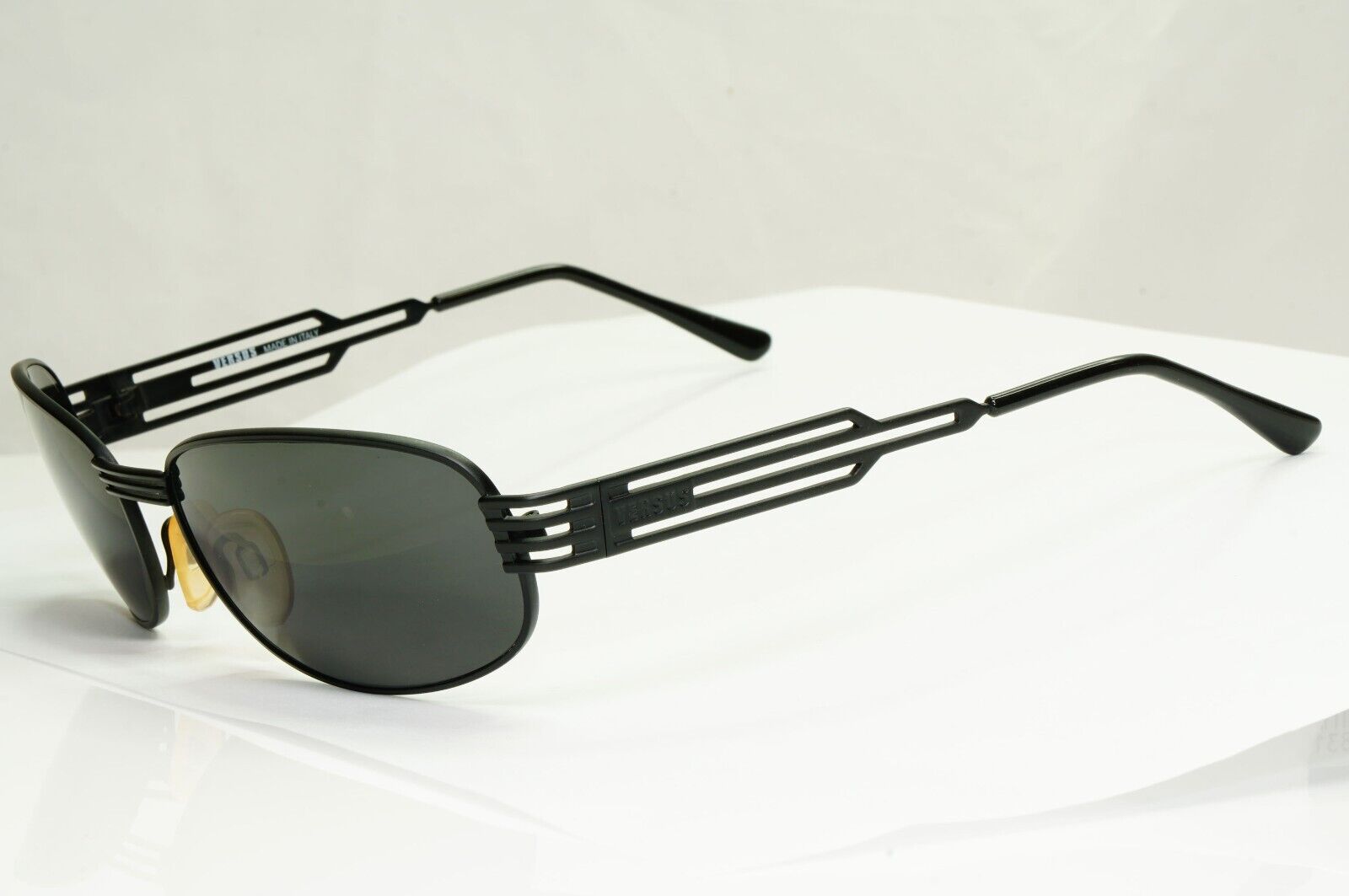 Versus 1996 by Gianni Versace Vintage Matte Black Sunglasses MOD F36 COL 028