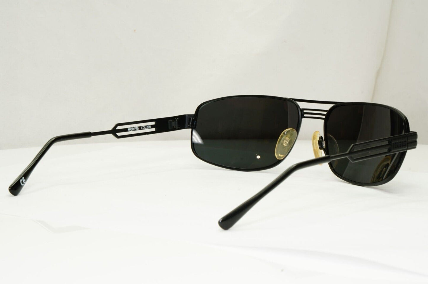 Versus Sunglasses 1996 by Gianni Versace Vintage Matte Black MOD F35 COL 028