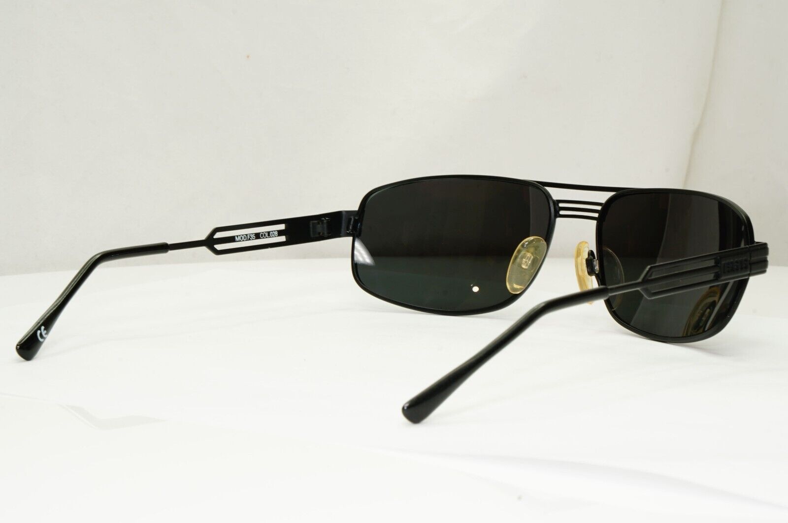 Versus Sunglasses 1996 by Gianni Versace Vintage Matte Black MOD F35 COL 028
