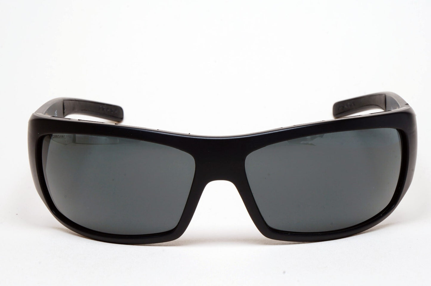 Prada Sunglasses Black Mattw Wrap Red Stripe PS01LS SPS 01L 1BO-1A1 130225