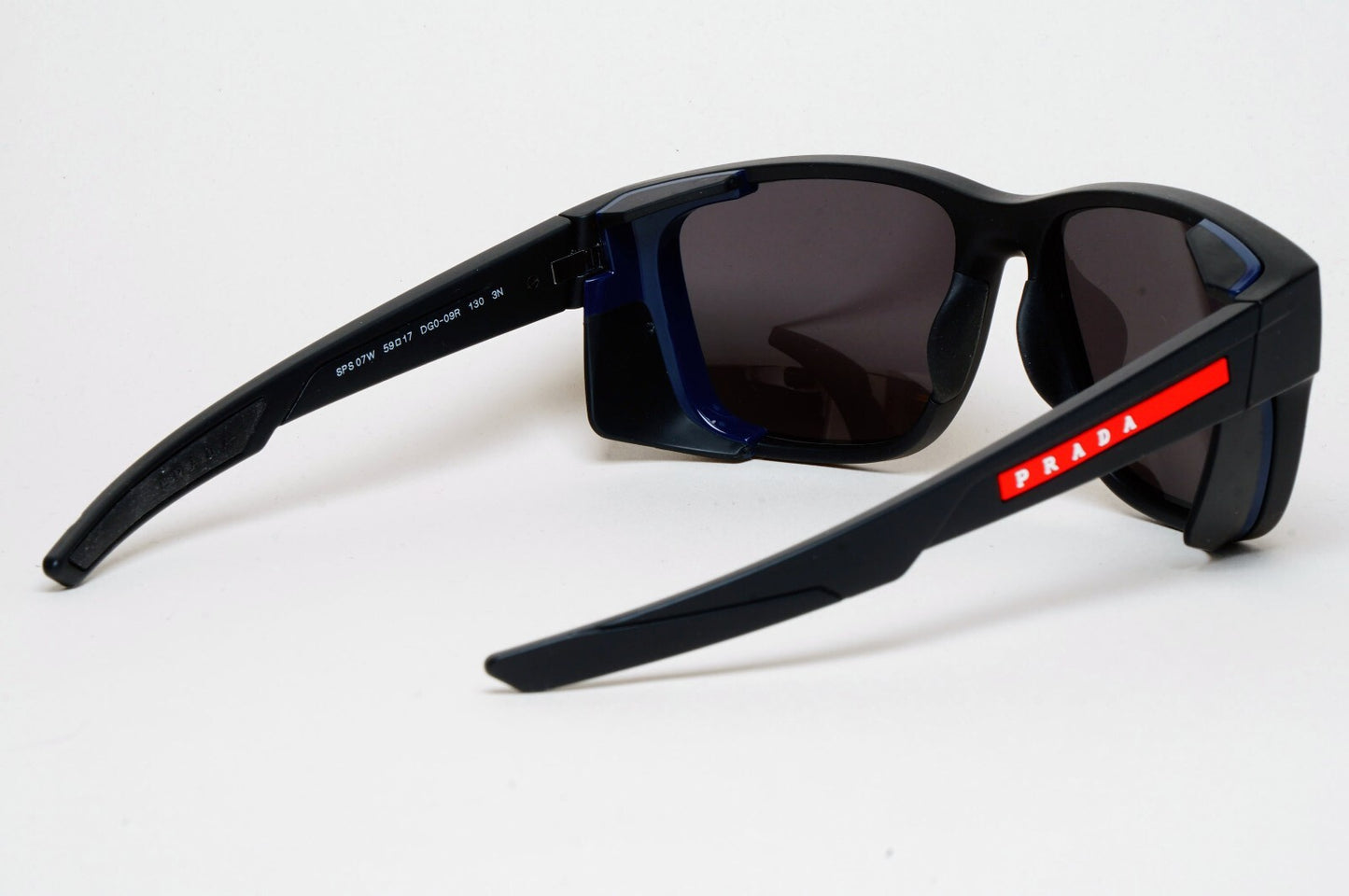 Prada Sunglasses Sideshields Black Square PS07WS SPS 07W DG0-09R 100325