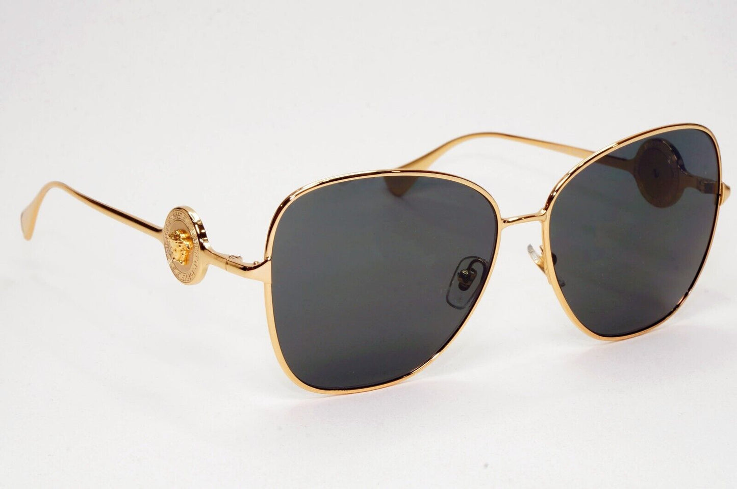 Versace Sunglasses Gold Medusa Metal Black Square Large MOD VE 2256 1002/87 60mm