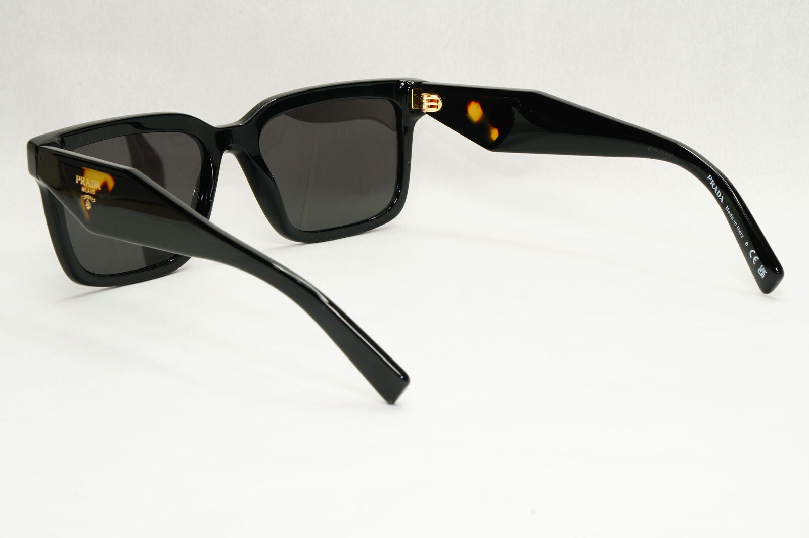 Prada Sunglasses Black Triangle Symbole Square PR10YV VPR 10Y 1AB-1O1 52mm