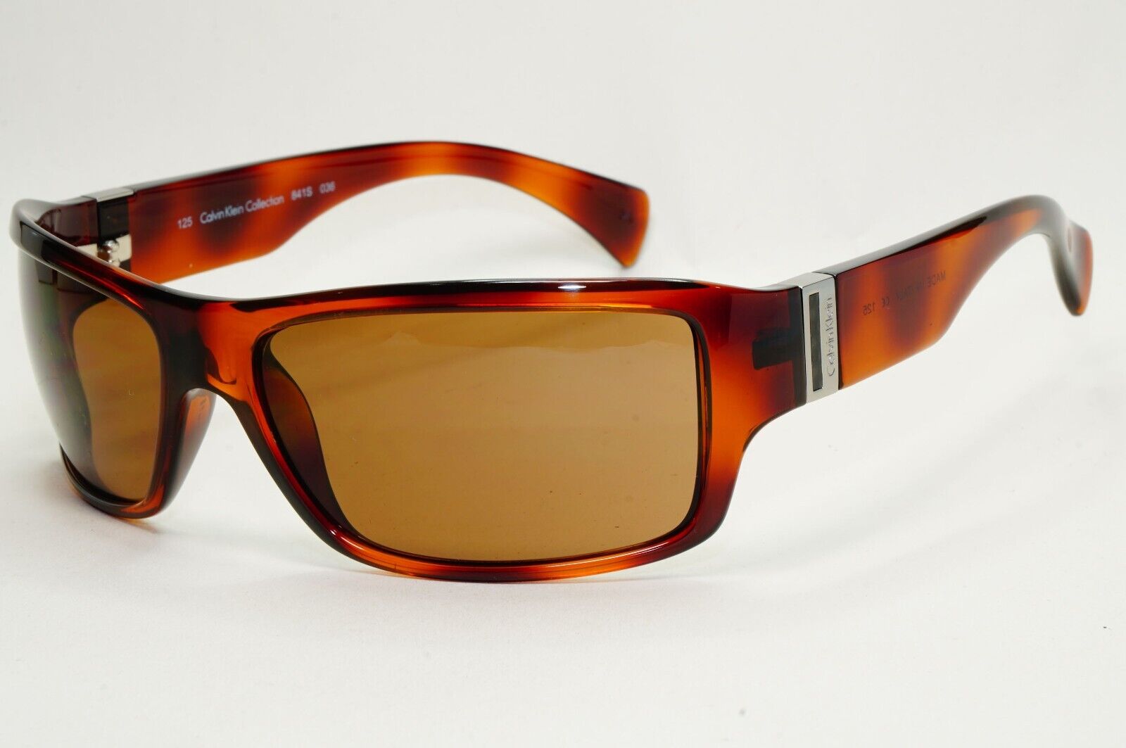 Calvin Klein Sunglasses 2005 Vintage Brown Tortoise Wrap 841S 036 121124