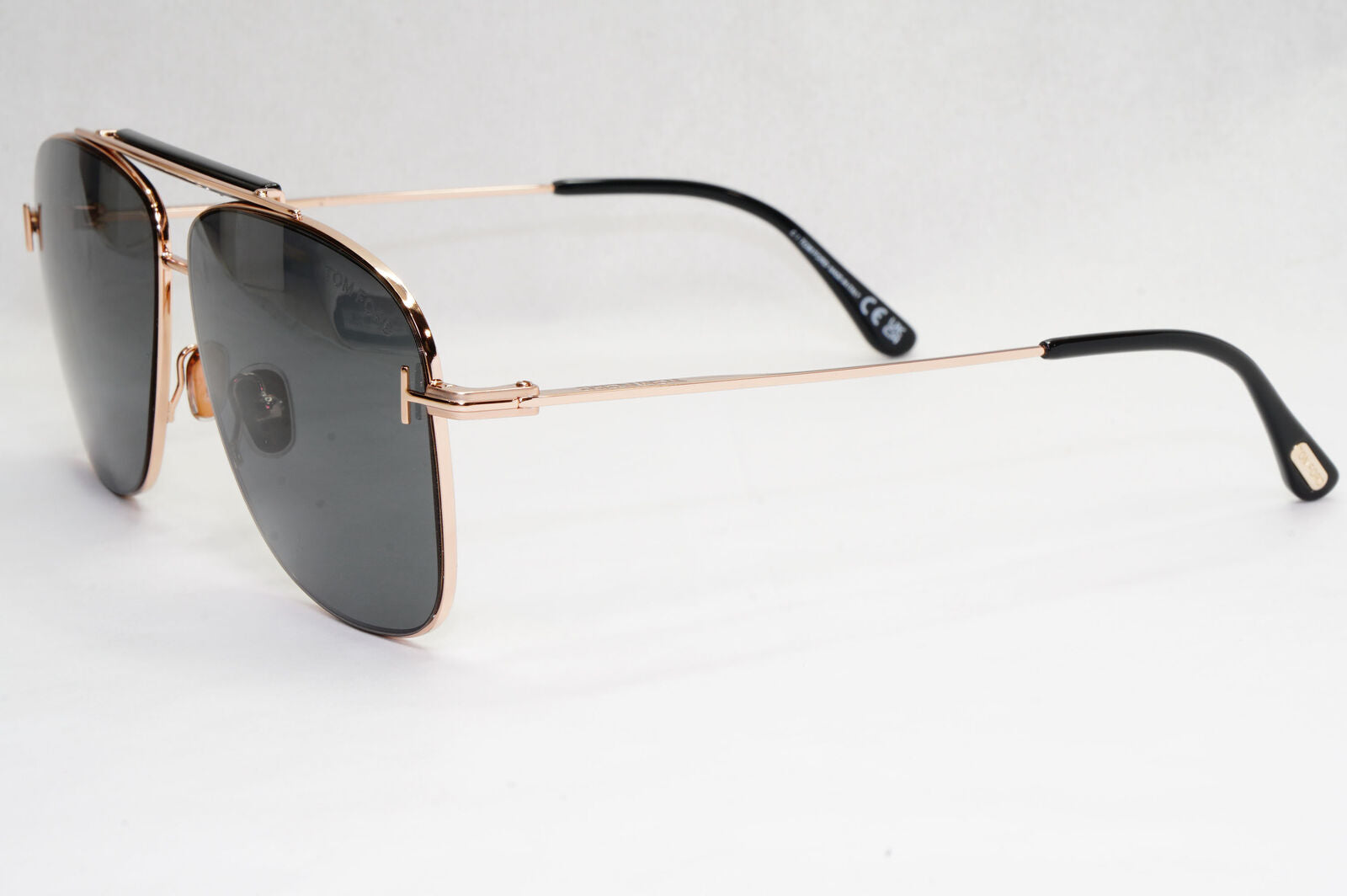 Tom Ford Sunglasses Jaden Gold Grey Metal Pilot Square FT1017 TF 1017 28A