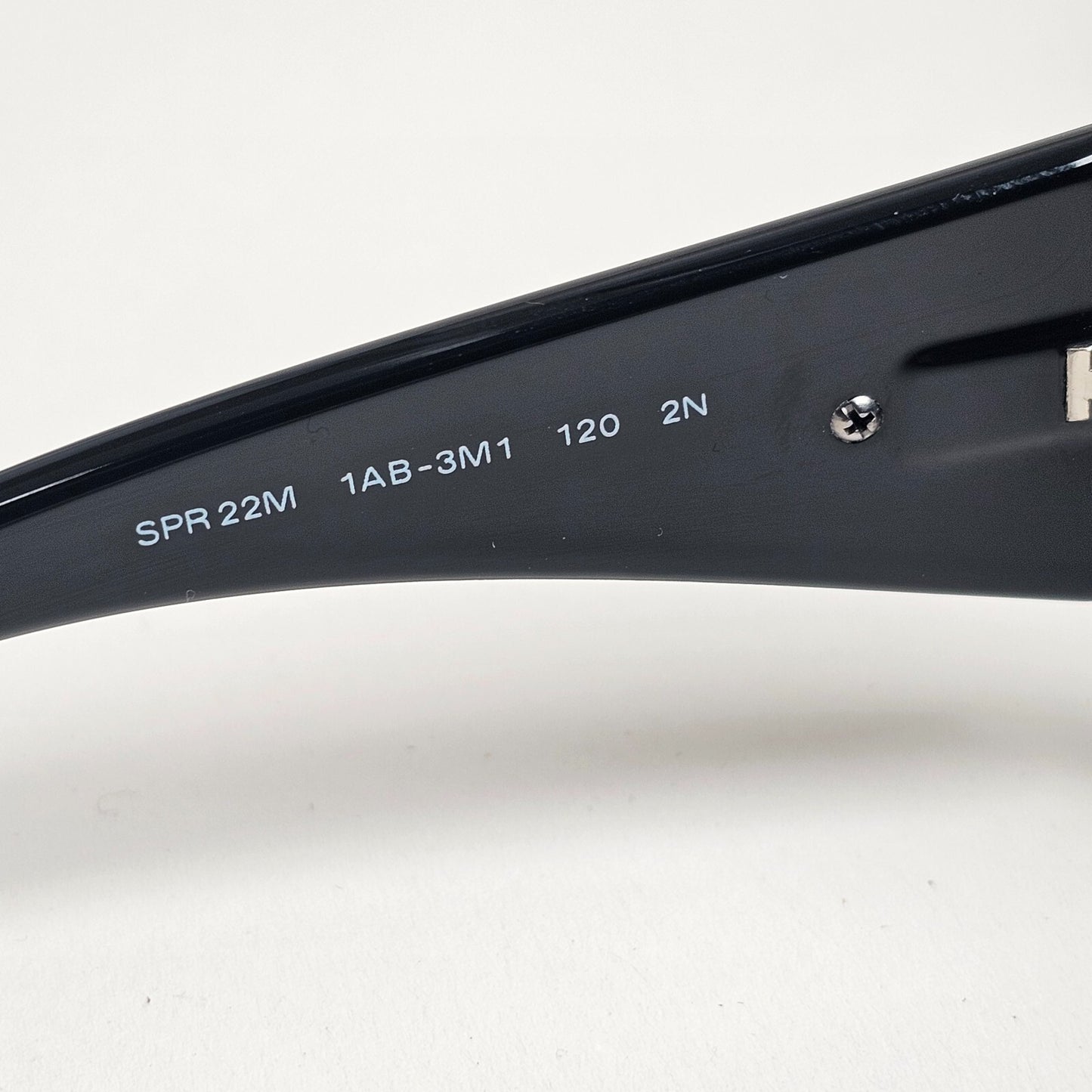 Prada Sunglasses 2012 Black Grey Wrap Shield PR22MS SPR 22M 1AB-3M1 130225