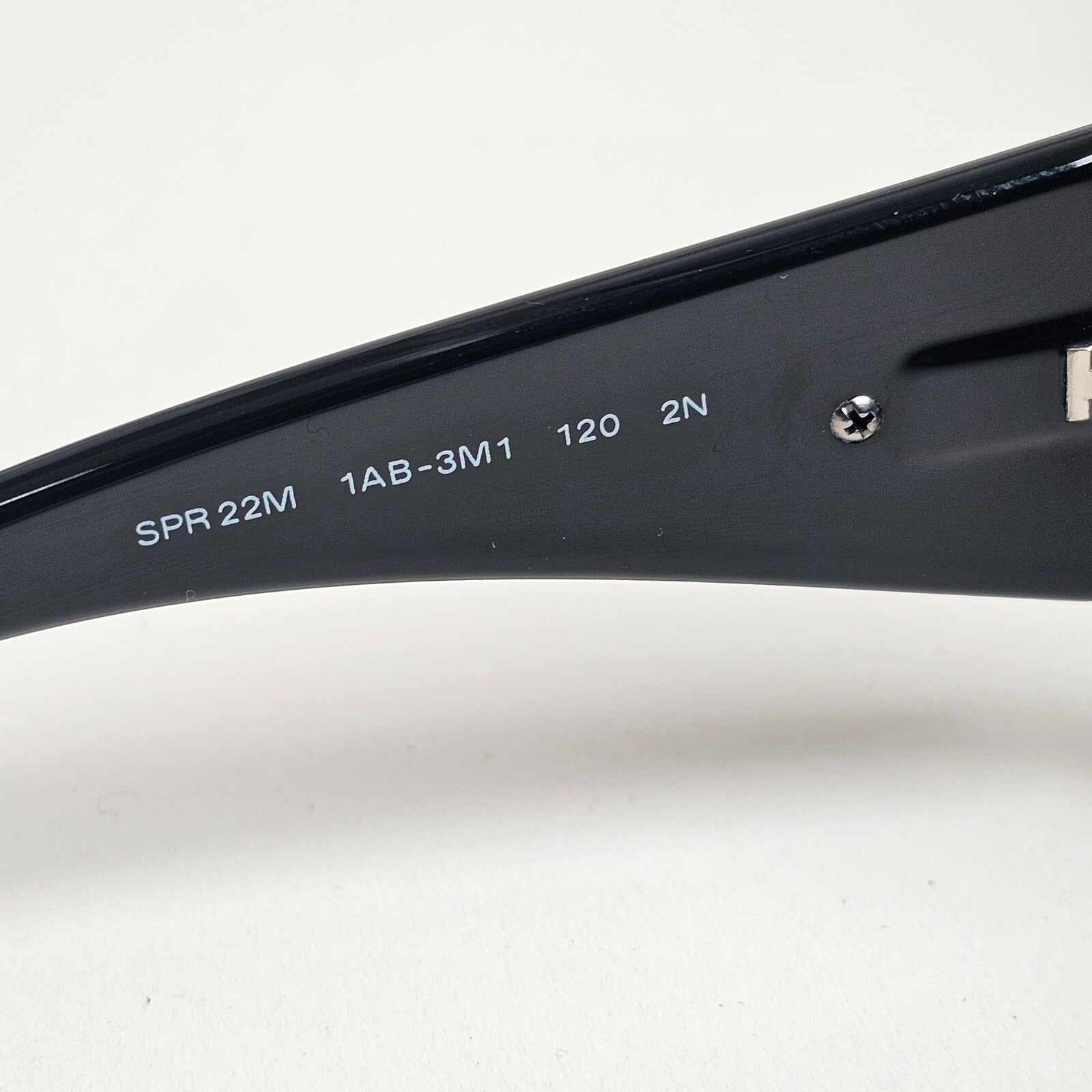 Prada Sunglasses 2012 Black Grey Wrap Shield PR22MS SPR 22M 1AB-3M1 130225