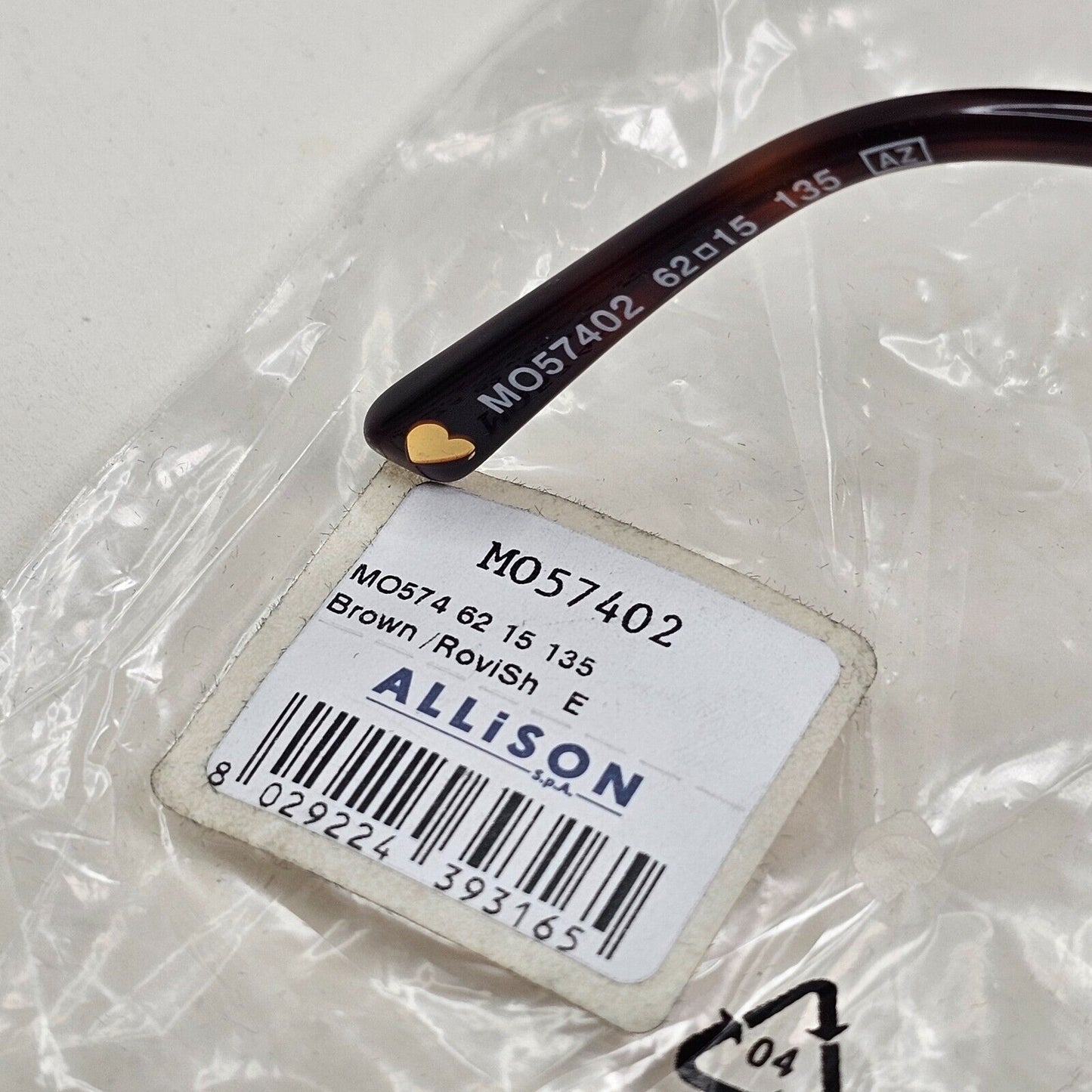 Moschino Sunglasses 2005 Vintage Brown Bronze Oval Heart MO574 02 101124