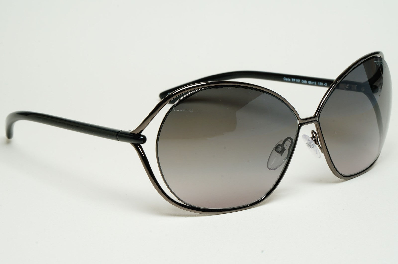 Tom Ford Sunglasses Carla Gunmetal Black Grey Gradient FT0157 TF 157 08B