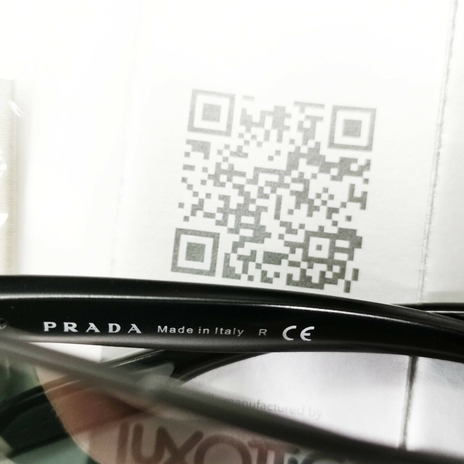 Prada Black Grey Mirror Pilot Sunglasses Mens SPS 53P 1BO-7W1 Red Stripe Sport