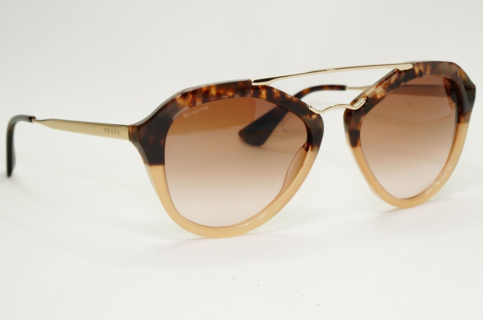 Prada Sunglasses 2014 Cinema Brown Gradient Gold Square PR12QS SPR 12Q ROZ-0A6