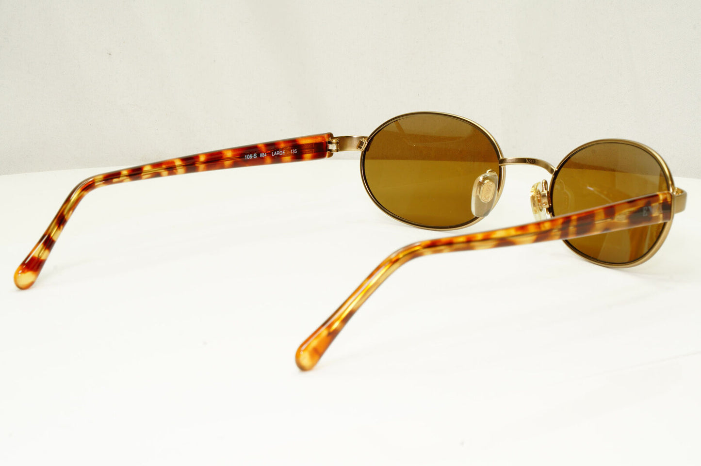 Emporio Armani 1997 Vintage Sunglasses Mens Womens Oval Bronze Metal 106-S 884