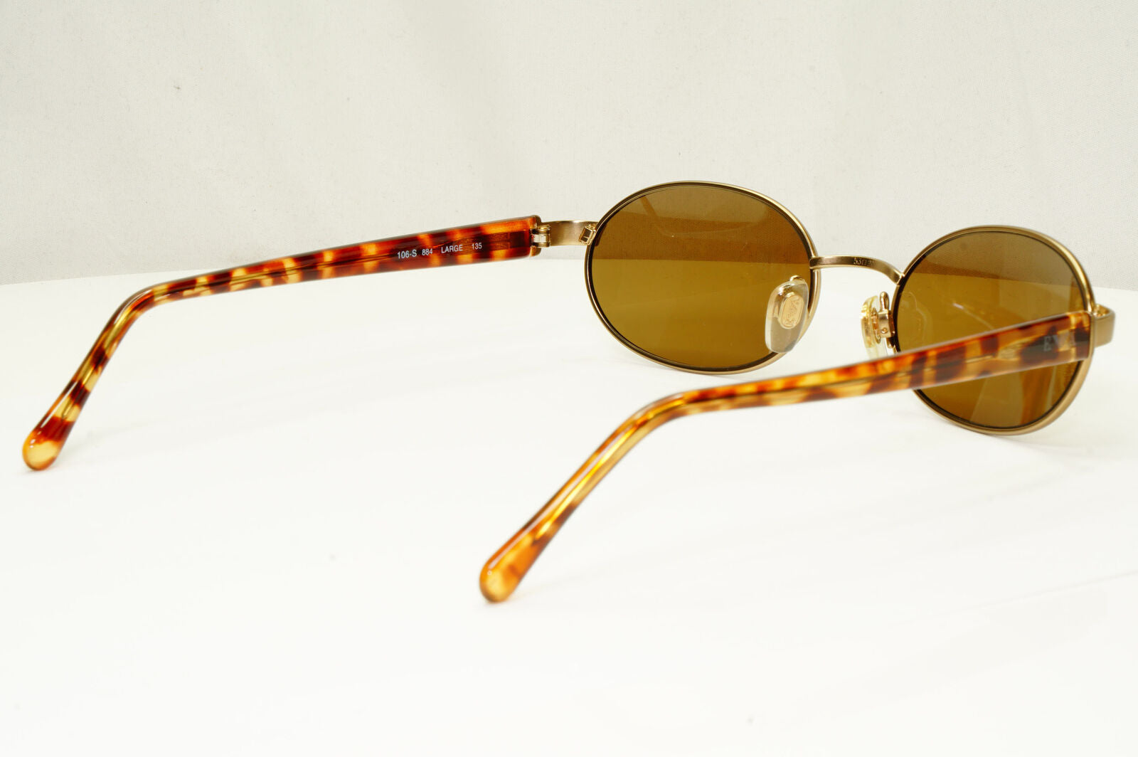 Emporio Armani 1997 Vintage Sunglasses Mens Womens Oval Bronze Metal 106-S 884
