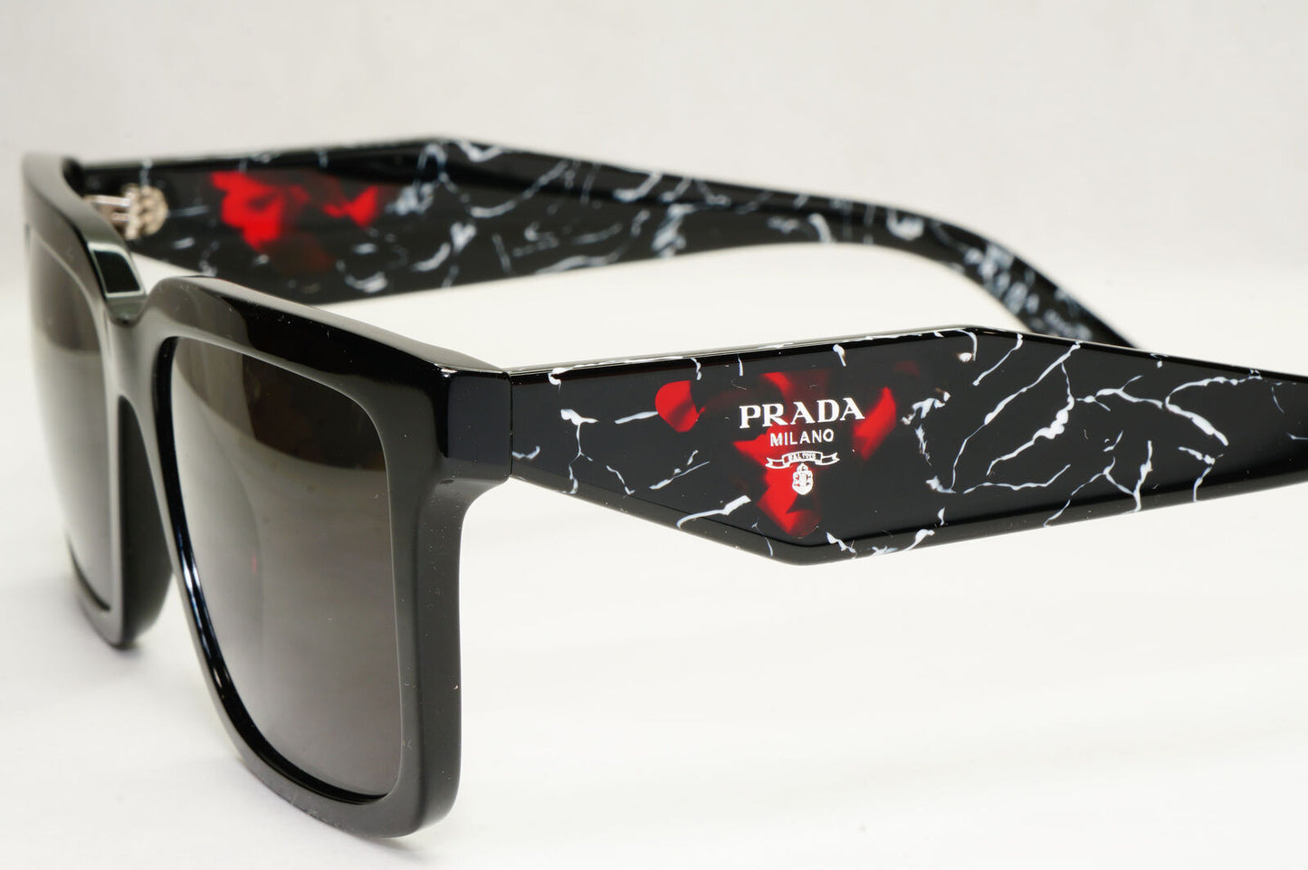 Prada Sunglasses Symbole Triangle Black Marble Square PR27YS SPR 27Y 1AB-08N