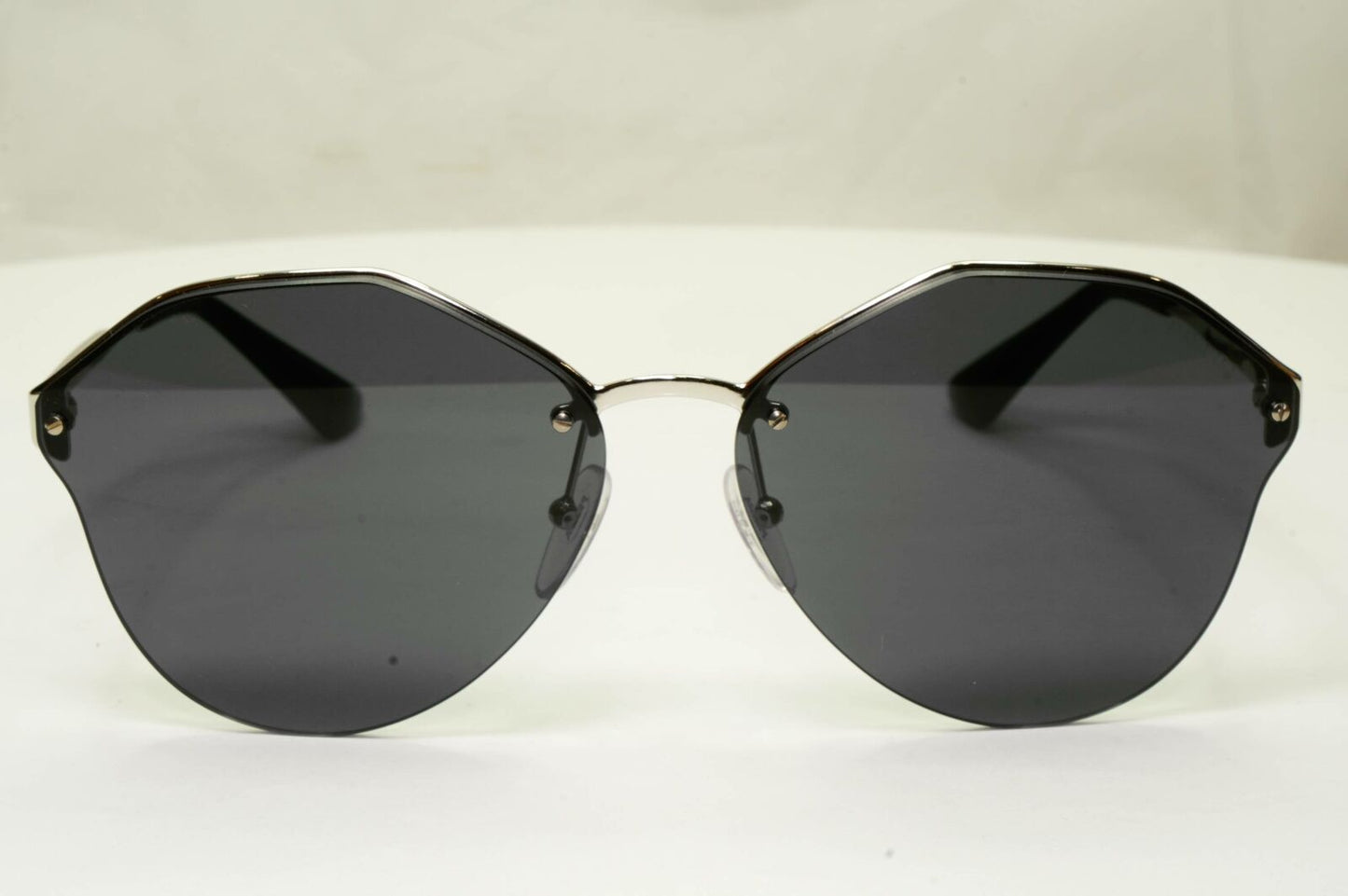 Authentic Prada Womens Cinema Collection Sunglasses Black Silver SPR 64T 1BC-5S0