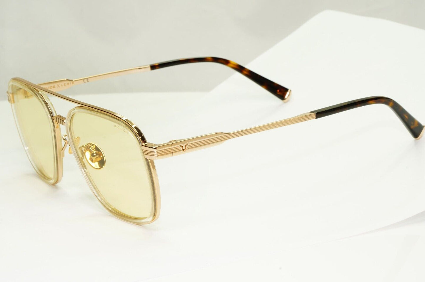 Police Lewis Hamilton F1 Sunglasses Gold Pilot Mirror Metal SPL C49 COL 846F