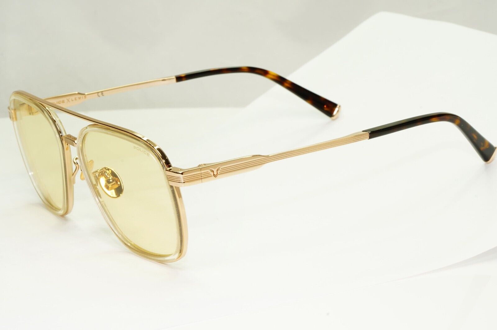 Police Lewis Hamilton F1 Sunglasses Gold Pilot Mirror Metal SPL C49 COL 846F