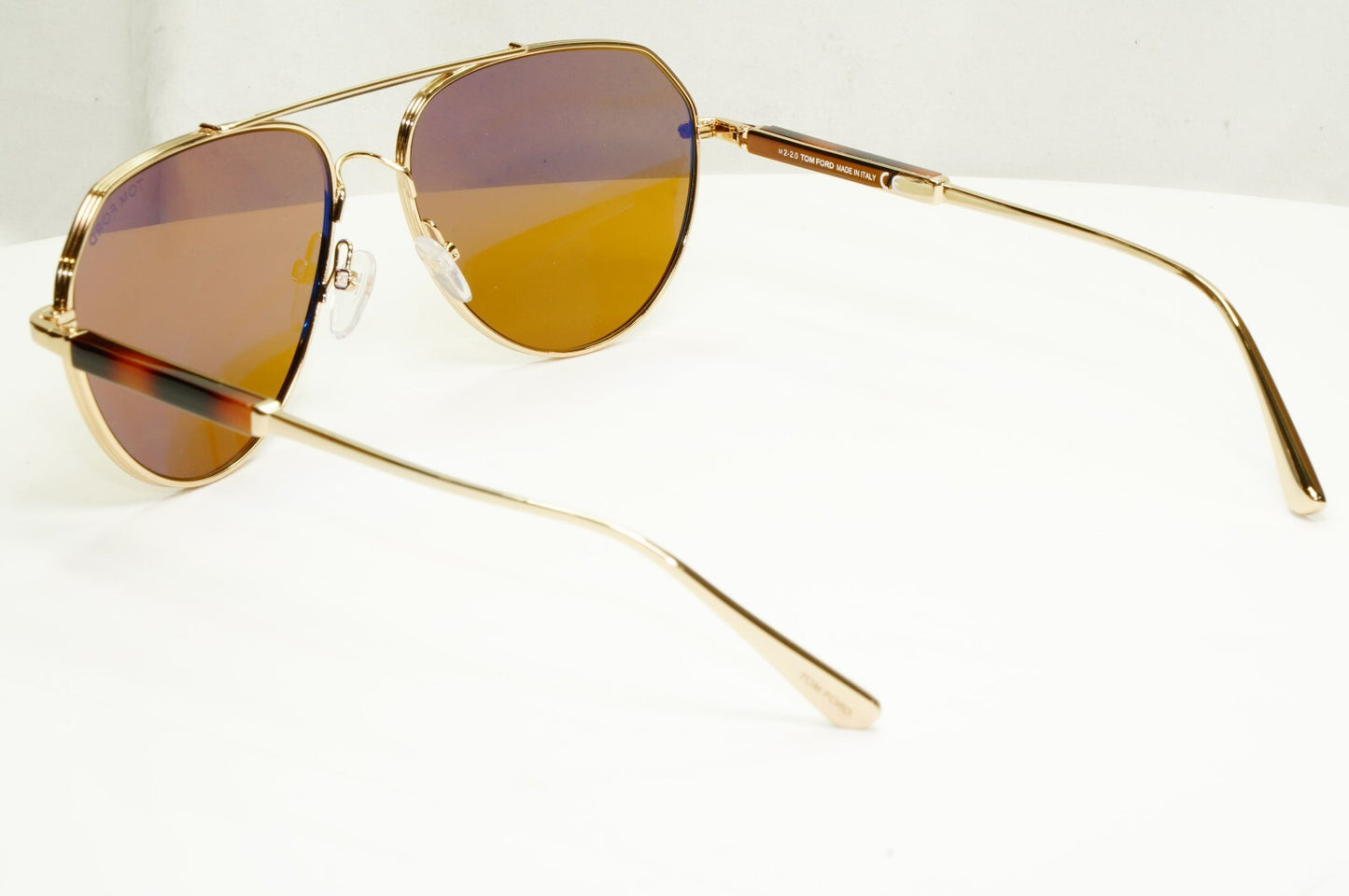 Tom Ford Gold Pilot Sunglasses Metal Mens Brown Andes TF 670 28E FT0670 A