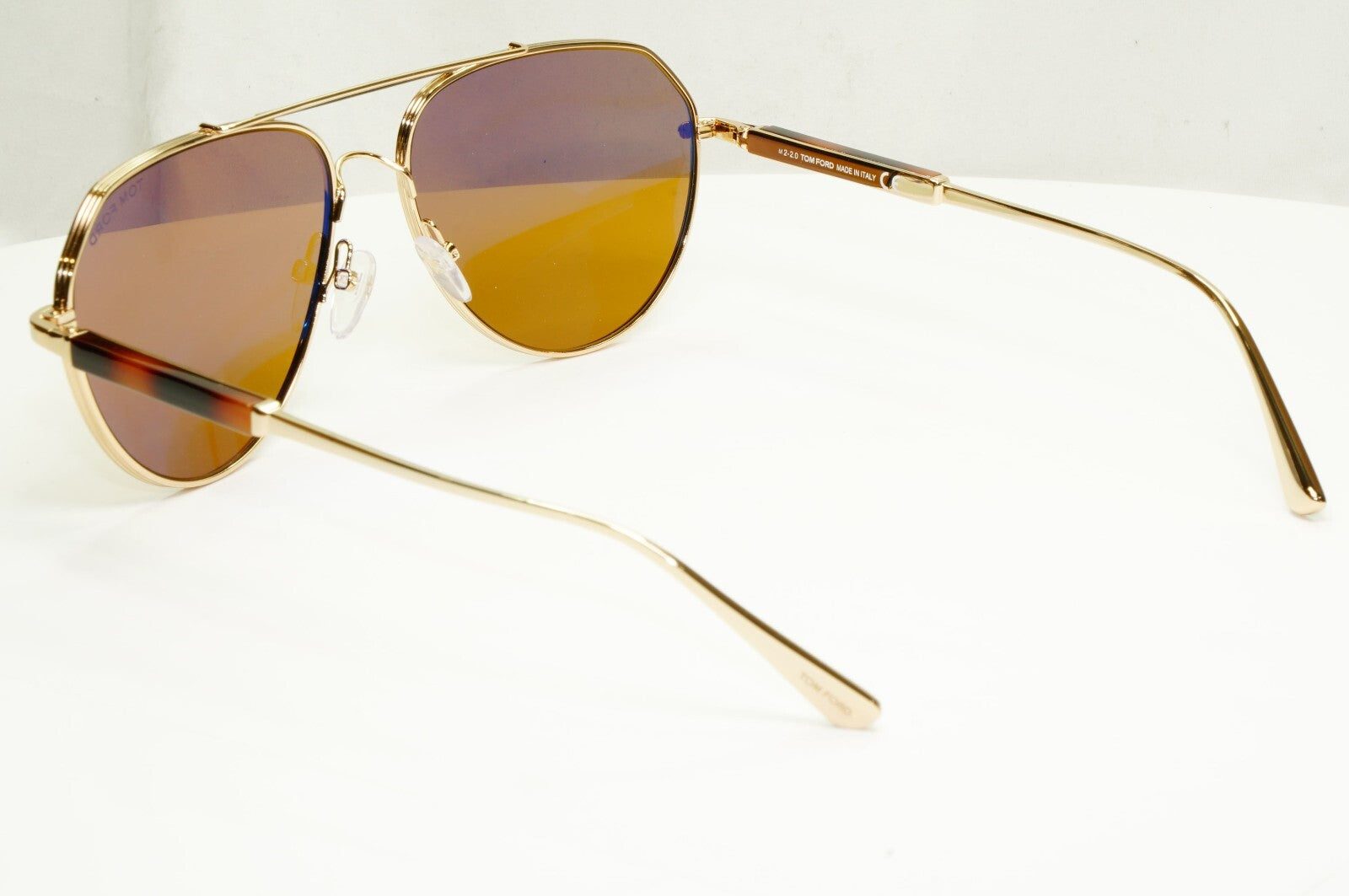 Tom Ford Gold Pilot Sunglasses Metal Mens Brown Andes TF 670 28E FT0670 A
