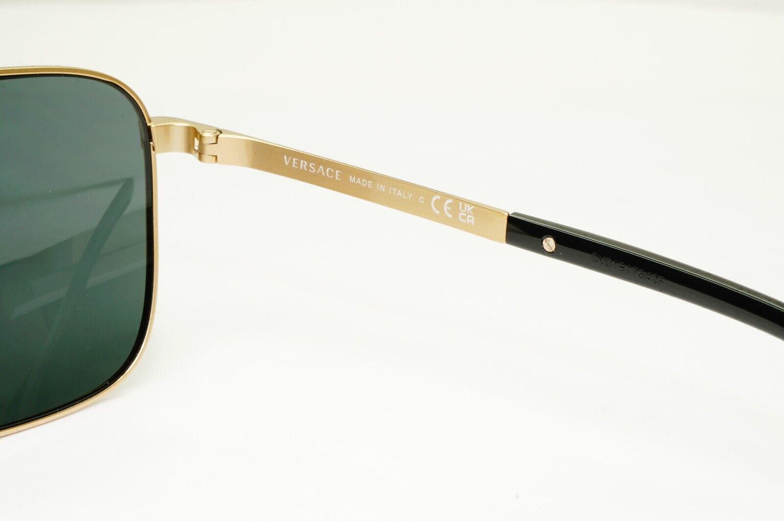 Versace Sunglasses Gold Black Medusa Square Metal MOD 2238 1436/87
