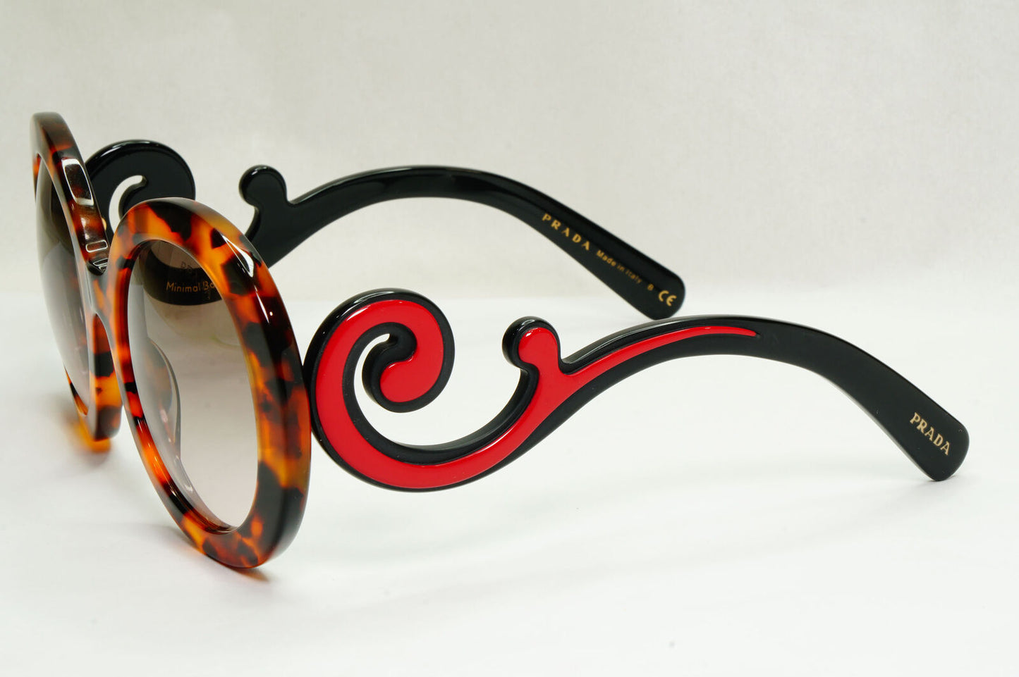 Prada Sunglasses Baroque Swirl Brown Red Gradient PR08TS SPR 08T VAH-4K0 141223